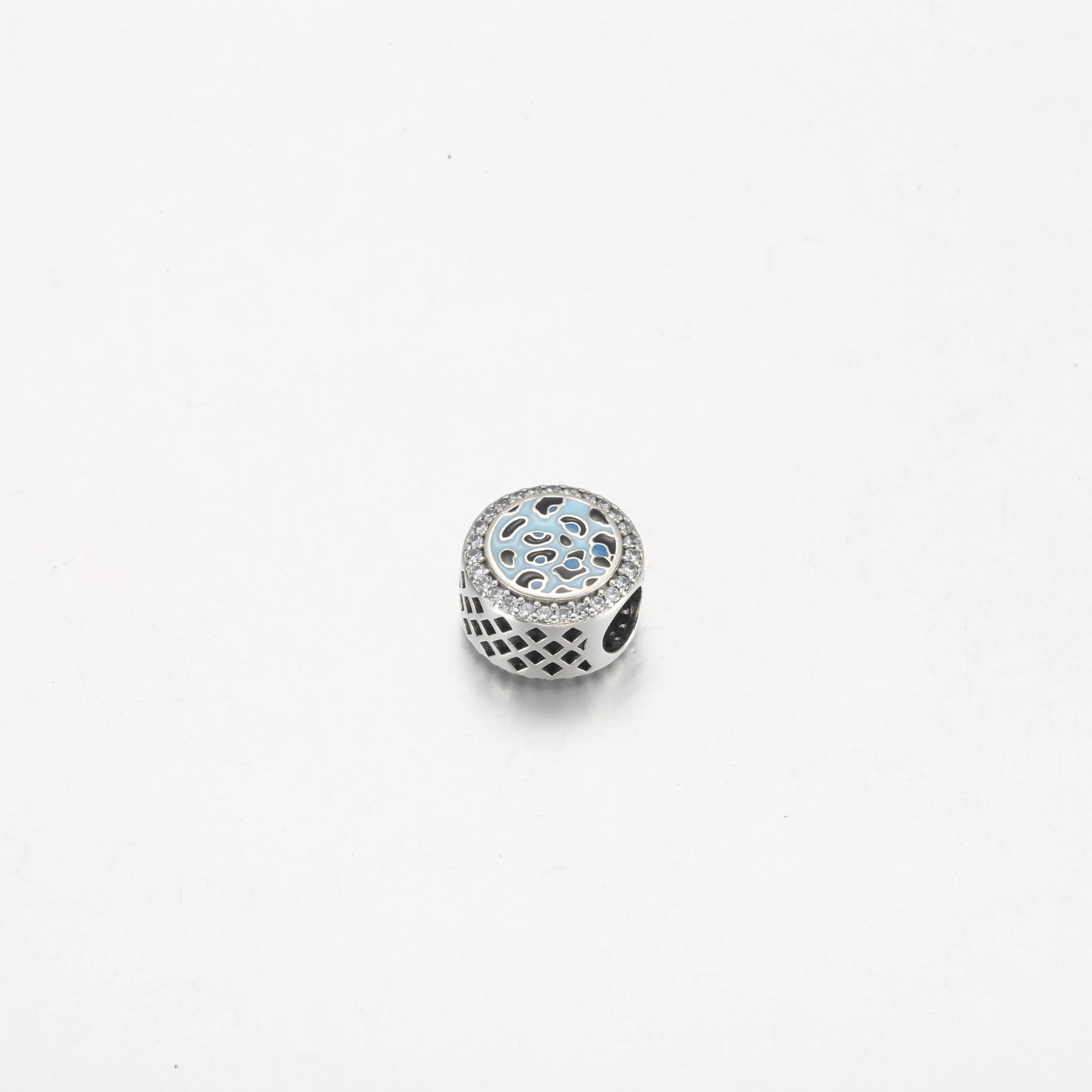 Pandora Blue Leopard print sterling silver charm - 792016CZ_E024