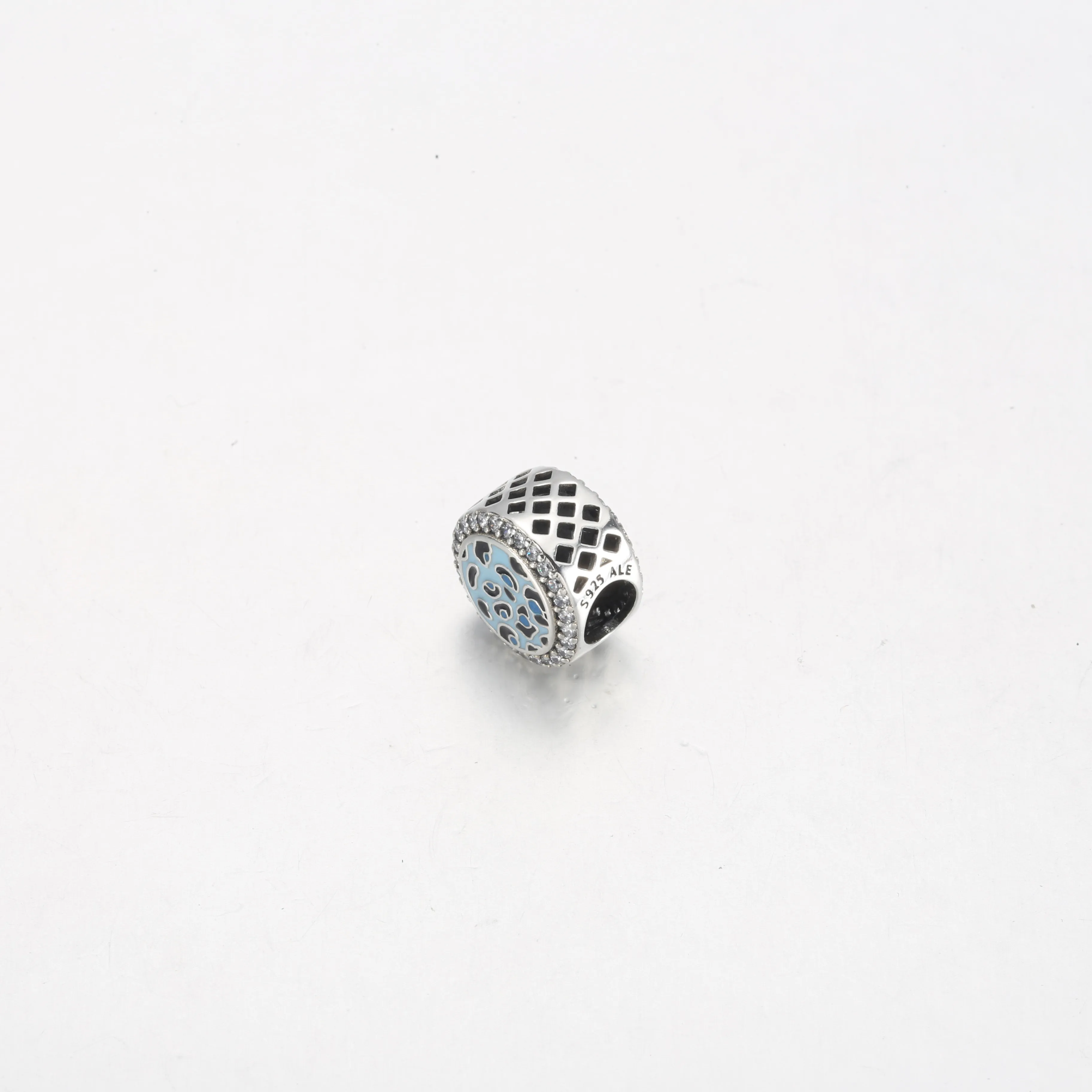 Pandora Blue Leopard print sterling silver charm - 792016CZ_E024