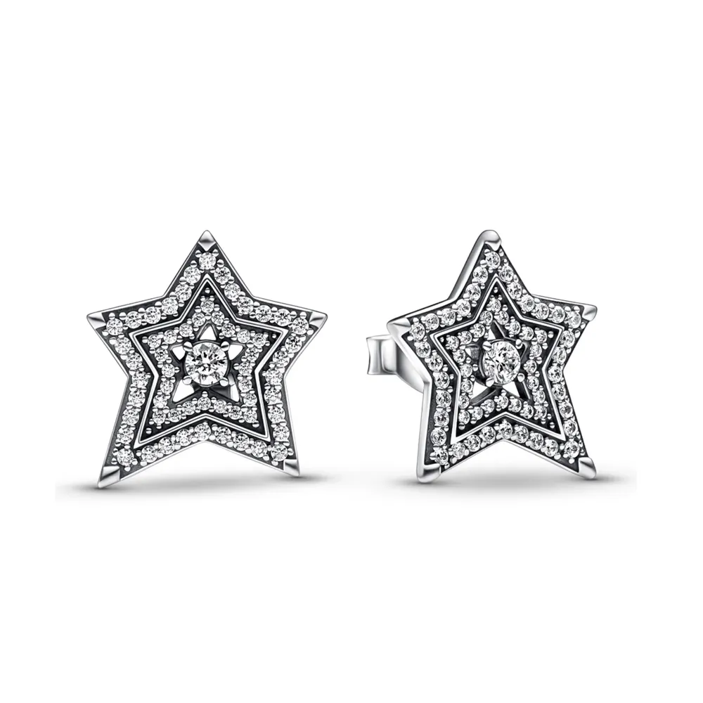 Pandora Celestial Asymmetric Star Stud Earrings - 292415C01