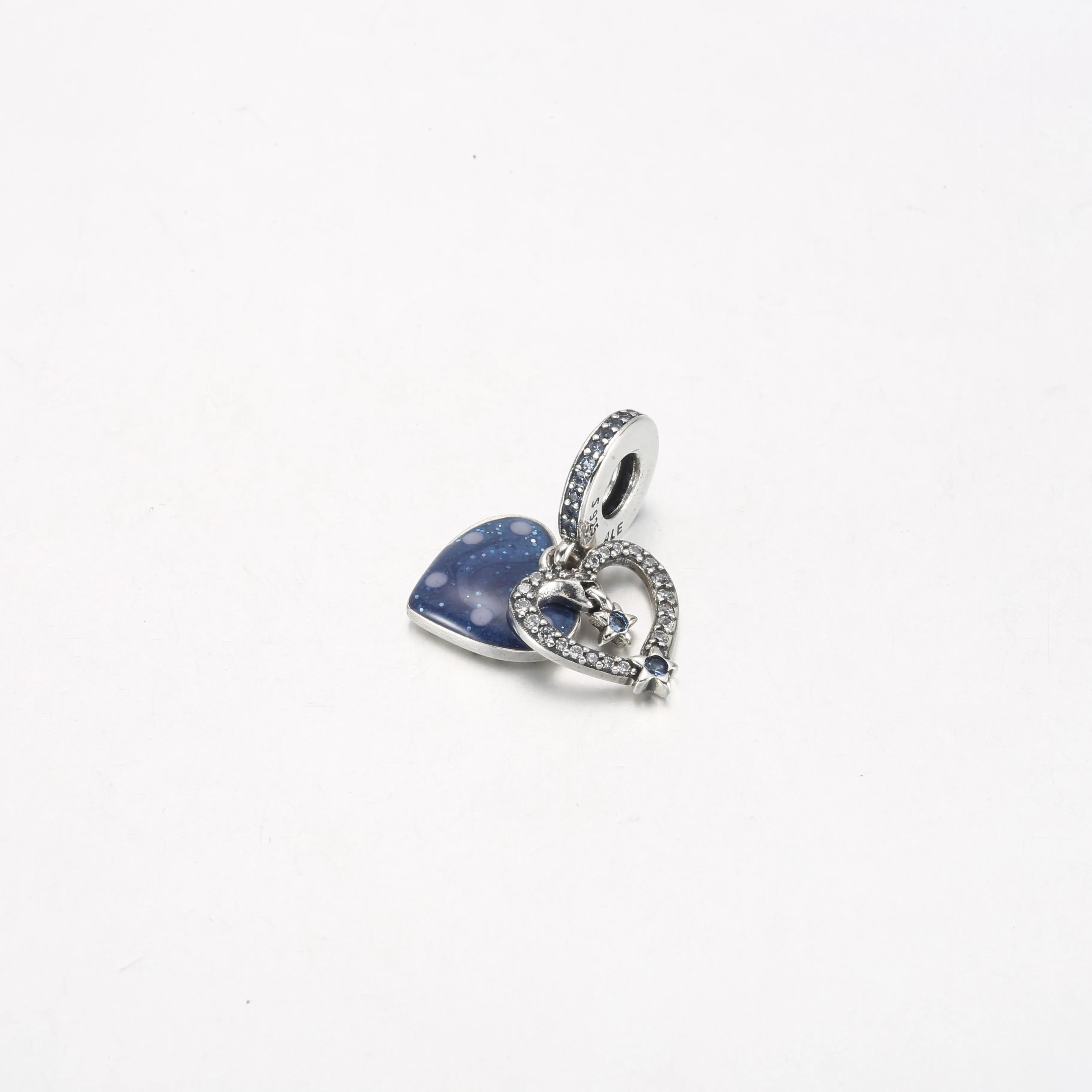 Pandora Celestial Shooting Star Heart Double Dangle Charm - 792356C01