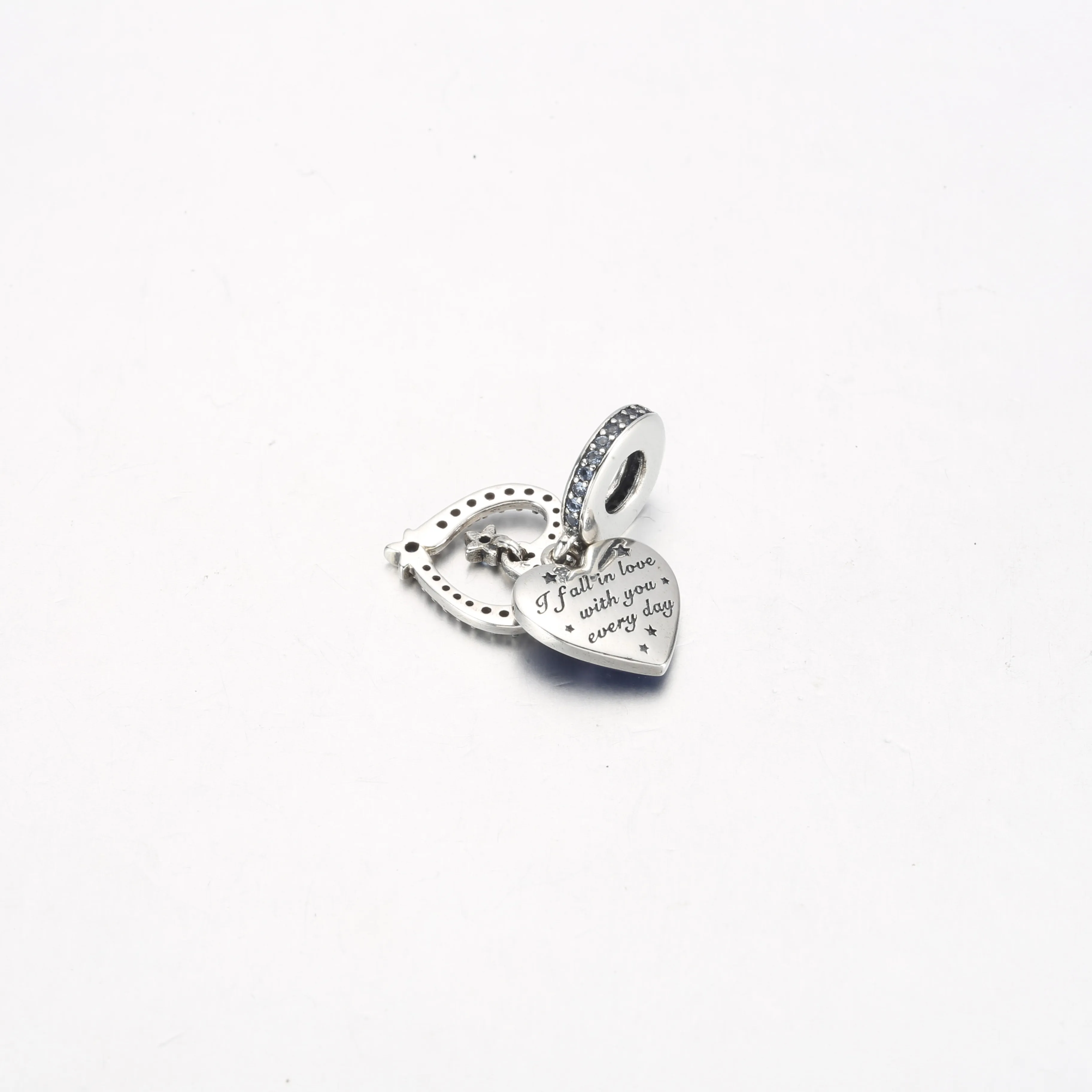 Pandora Celestial Shooting Star Heart Double Dangle Charm - 792356C01