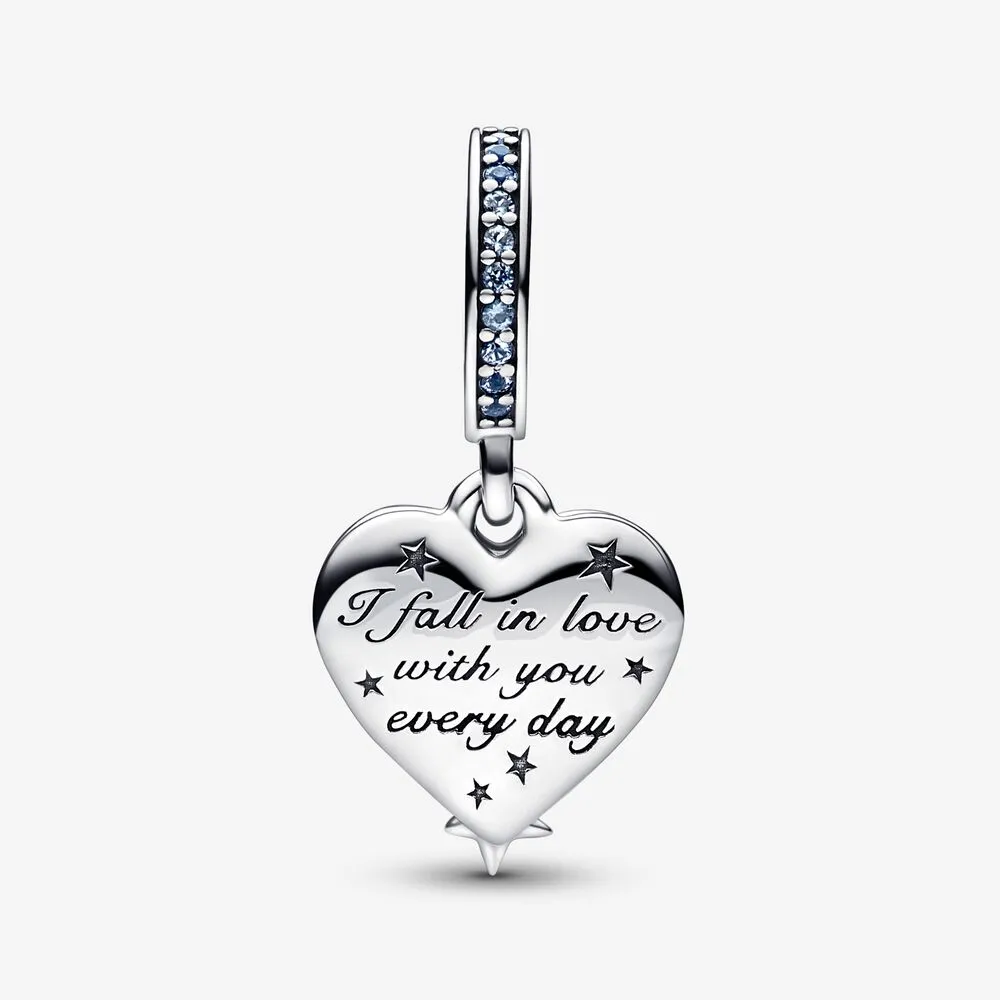 Pandora Celestial Shooting Star Heart Double Dangle Charm - 792356C01