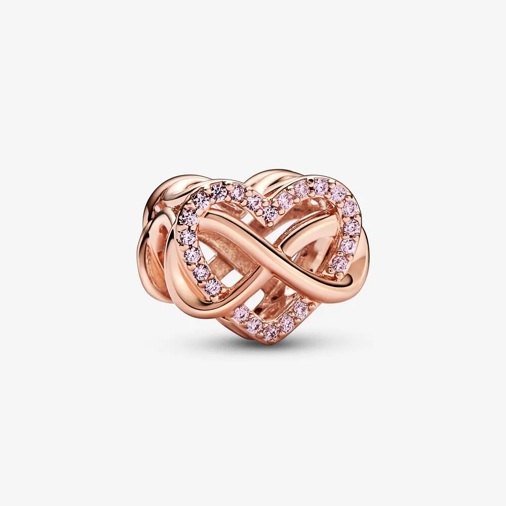 Pandora Family Infinity Pink Heart Charm - 782246C01