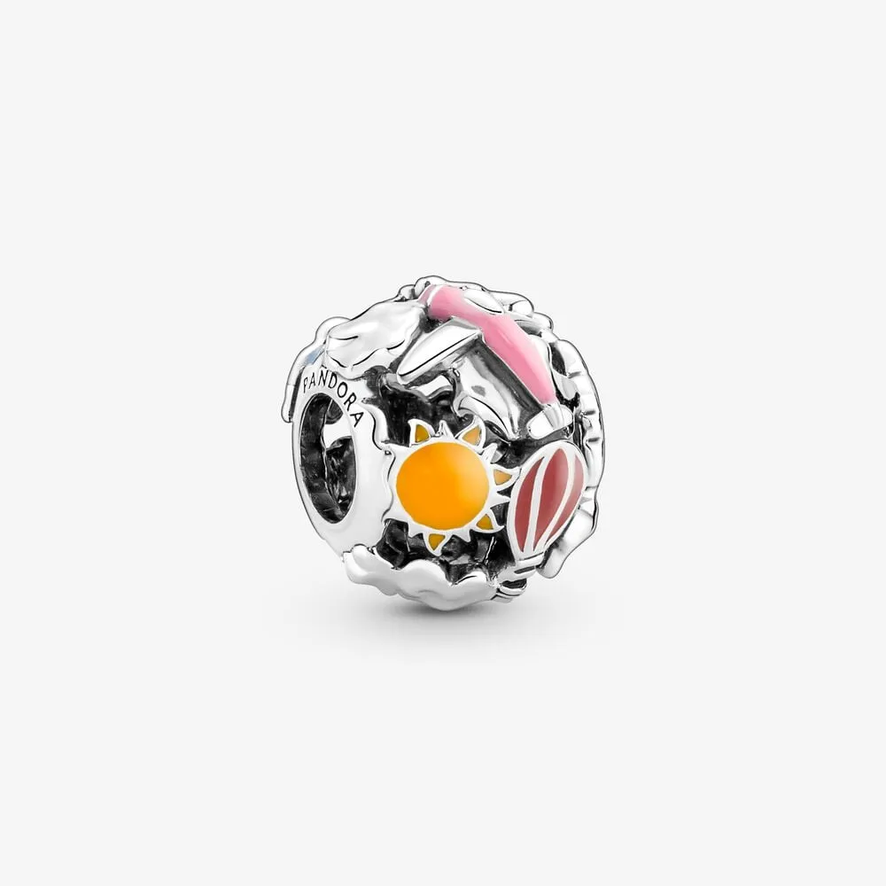 pandora fly away rainbow sky travel charm 791695c01