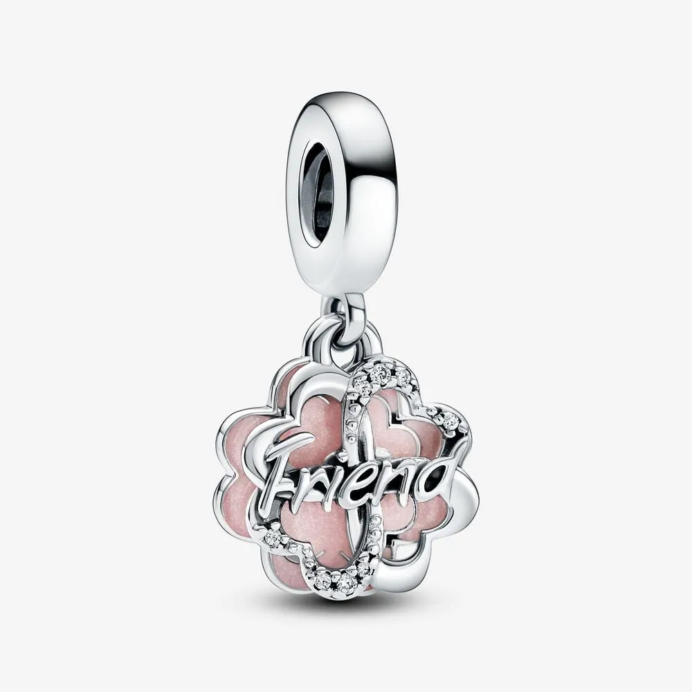 pandora fourleaf clover friendship double dangle charm 792245c01