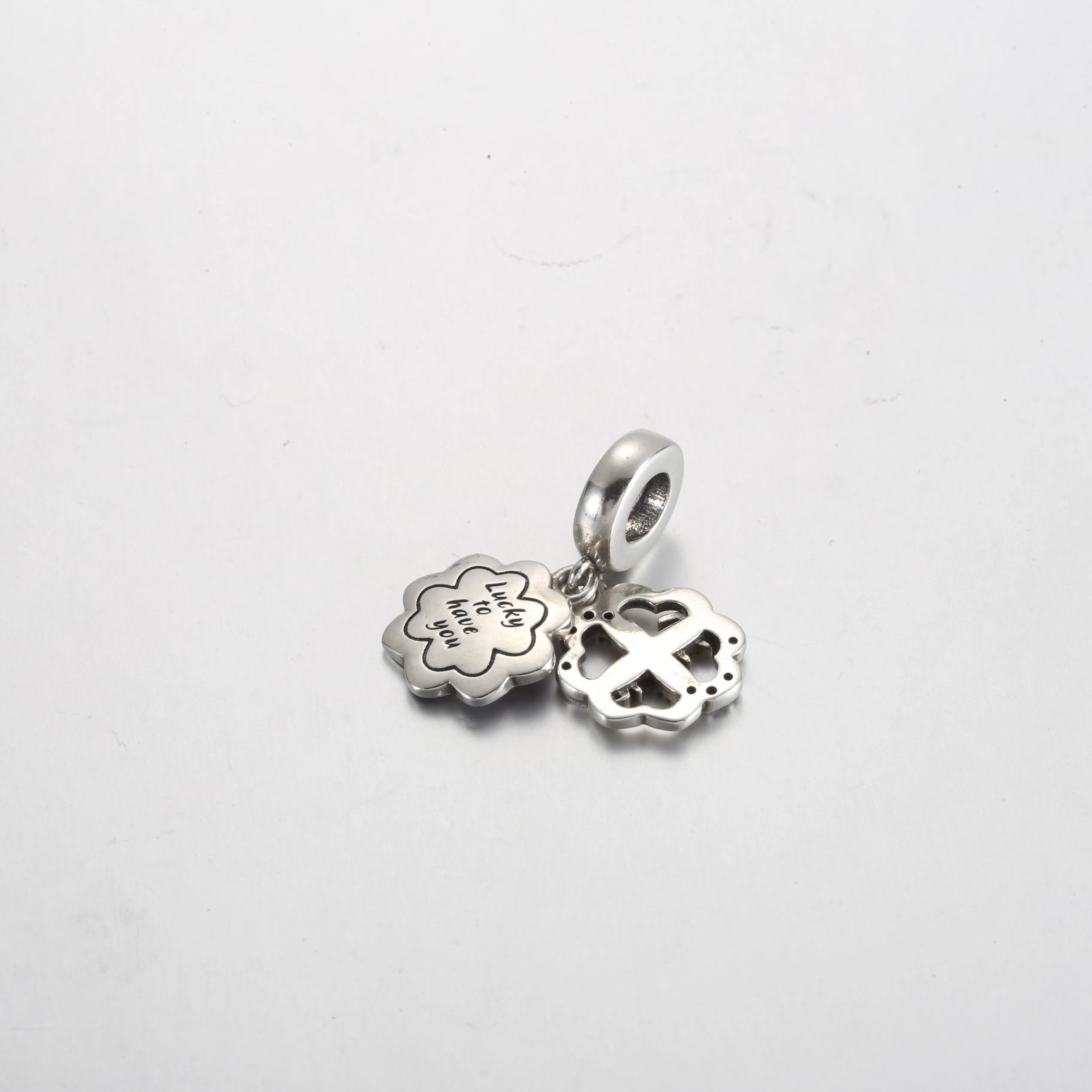 Pandora Four-leaf Clover Friendship Double Dangle Charm - 792245C01