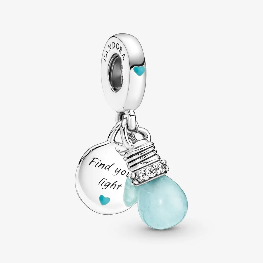 pandora glowinthedark lightbulb double dangle charm 791123c01