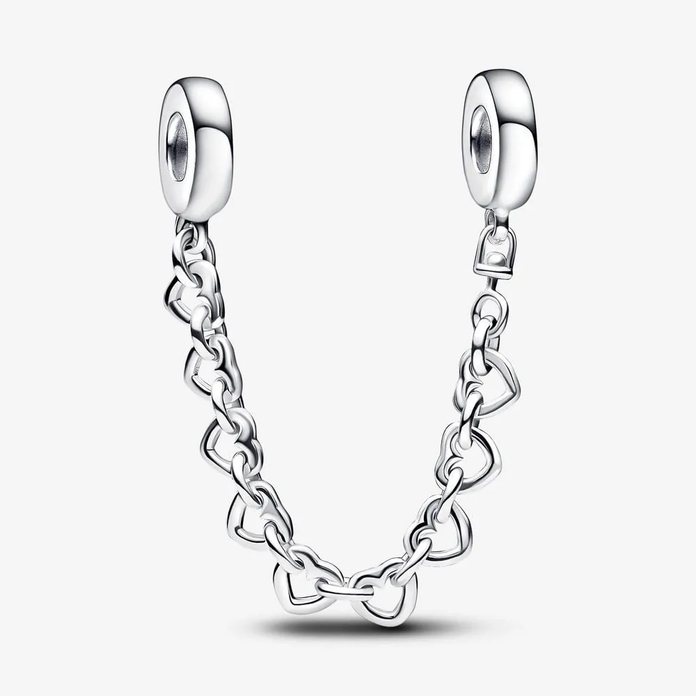 pandora linked hearts safety chain 792274c00