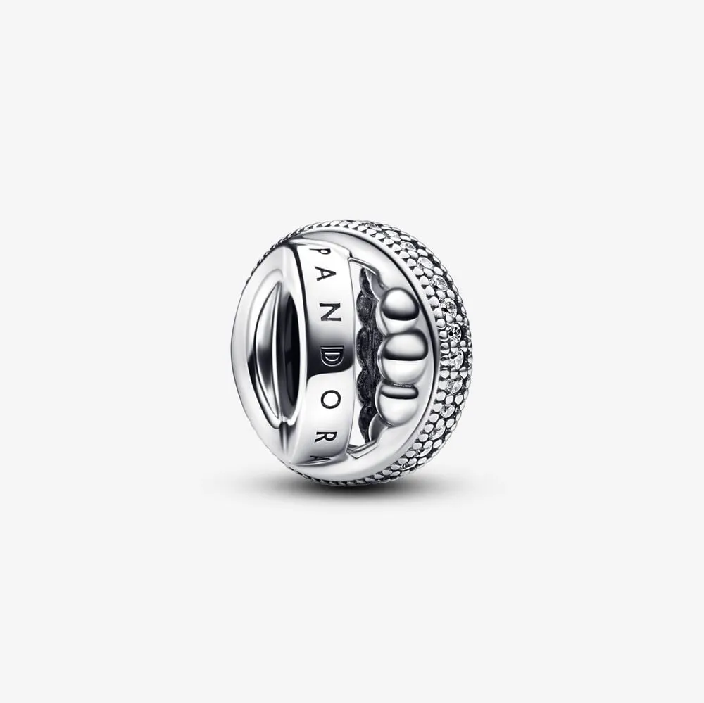 pandora logo pavé beads charm 792317c01