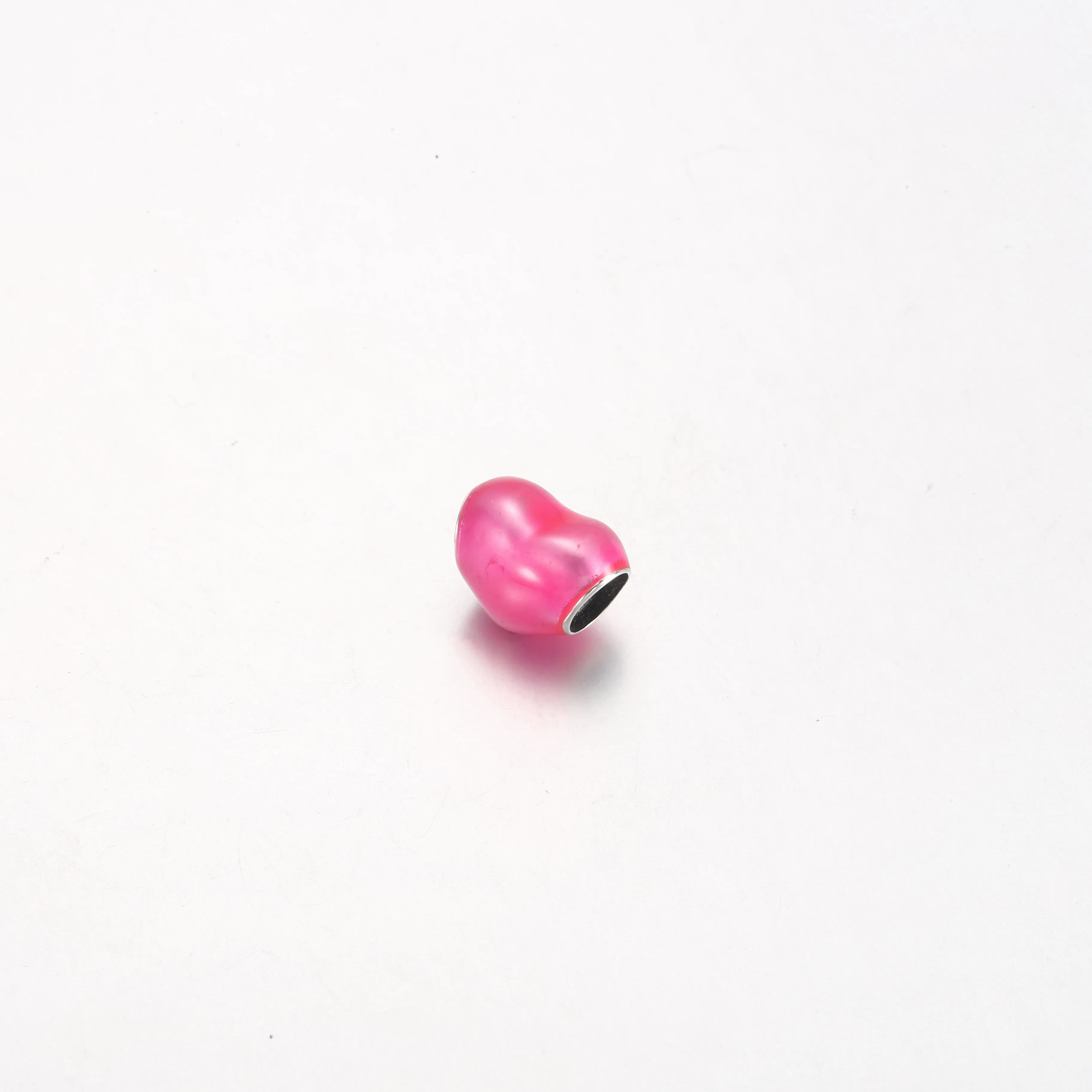 Pandora Metallic Pink Heart Charm - 799291C03