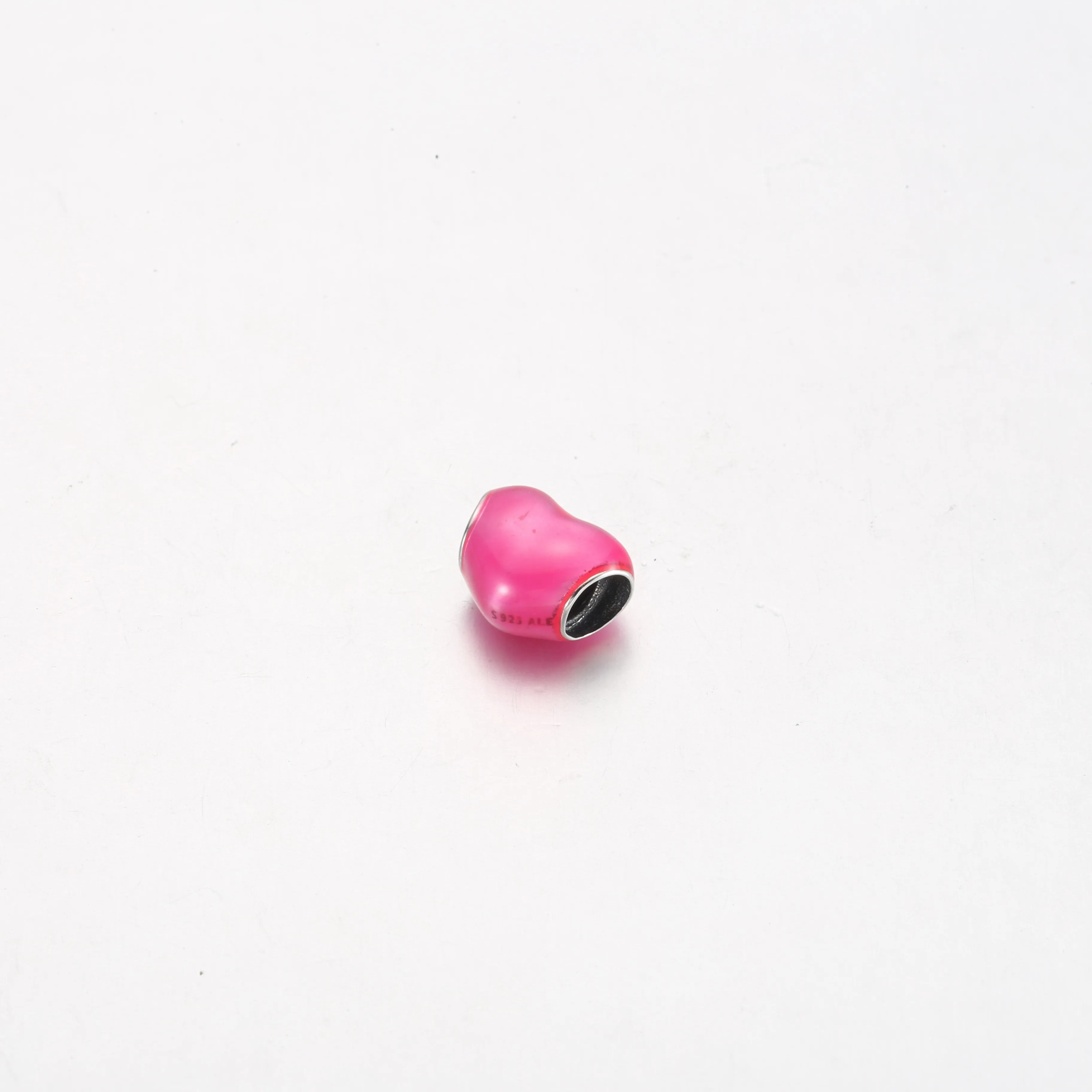 Pandora Metallic Pink Heart Charm - 799291C03