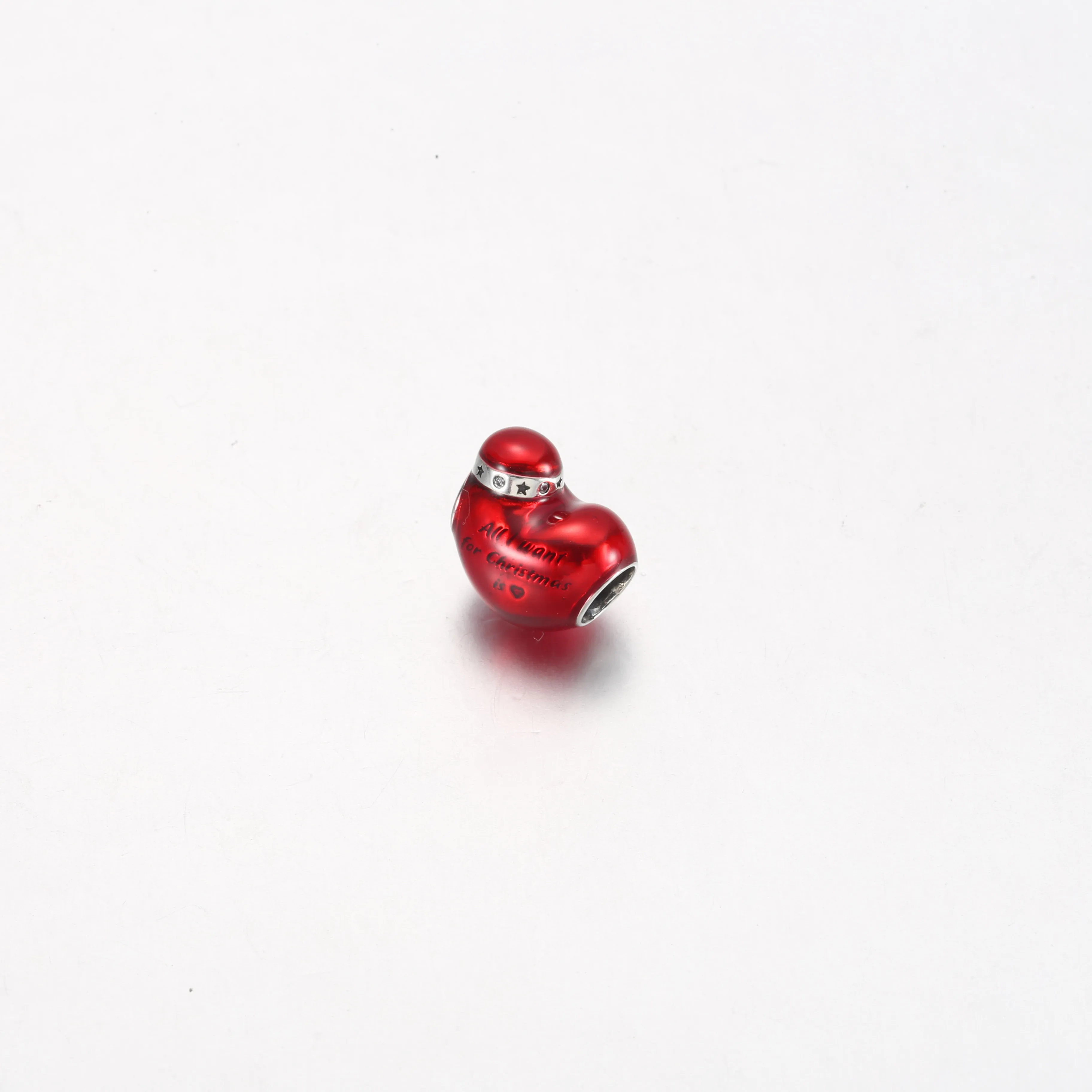 Pandora Metallic Red Christmas Heart Charm - 792336C01