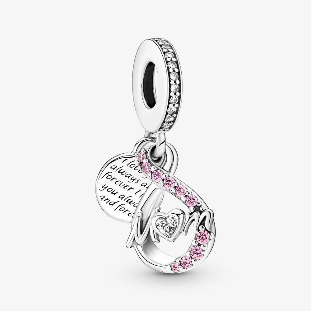 Pandora Mom Infinity Pavé Double Dangle Charm - 791468C01