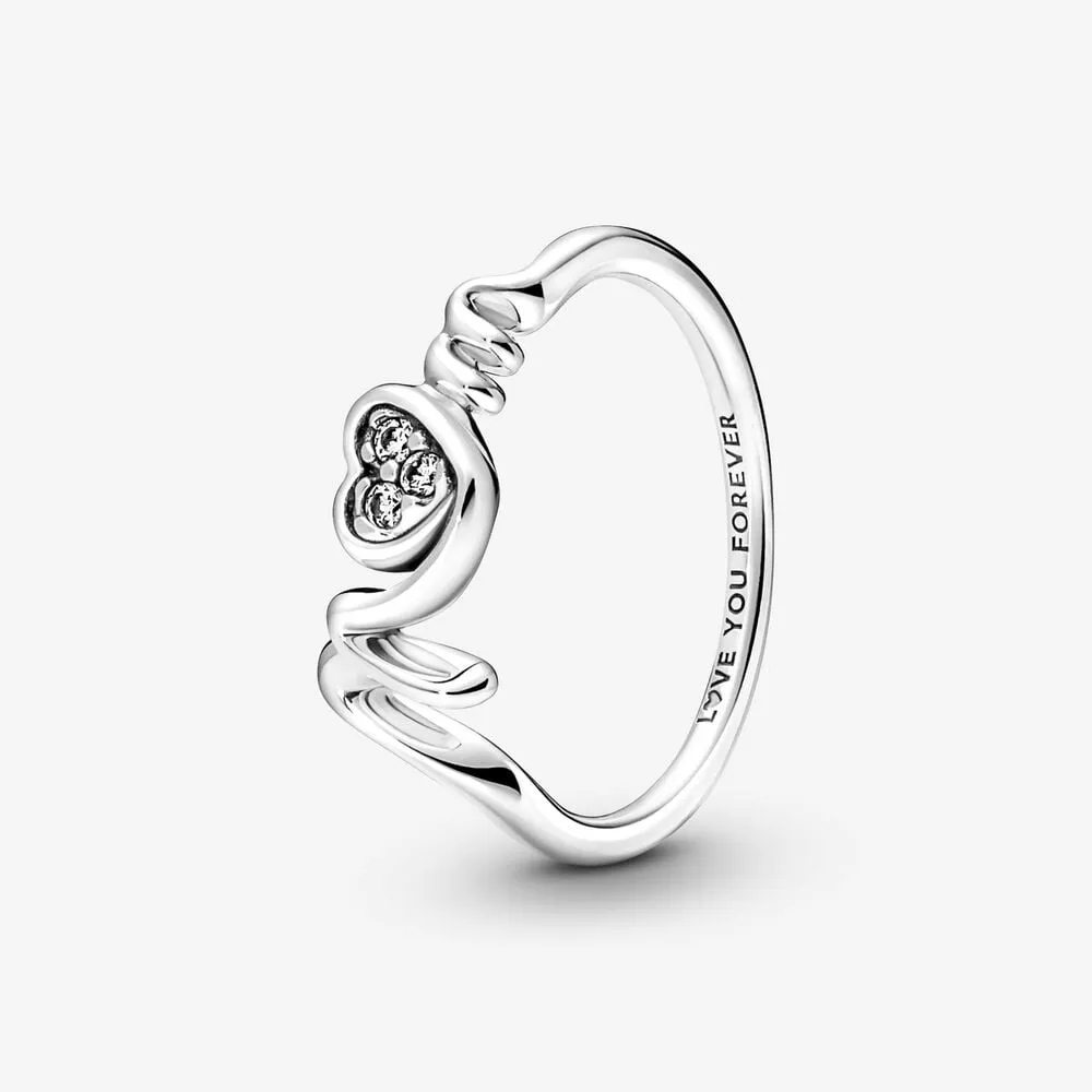 pandora mom pavé heart ring 191149c01