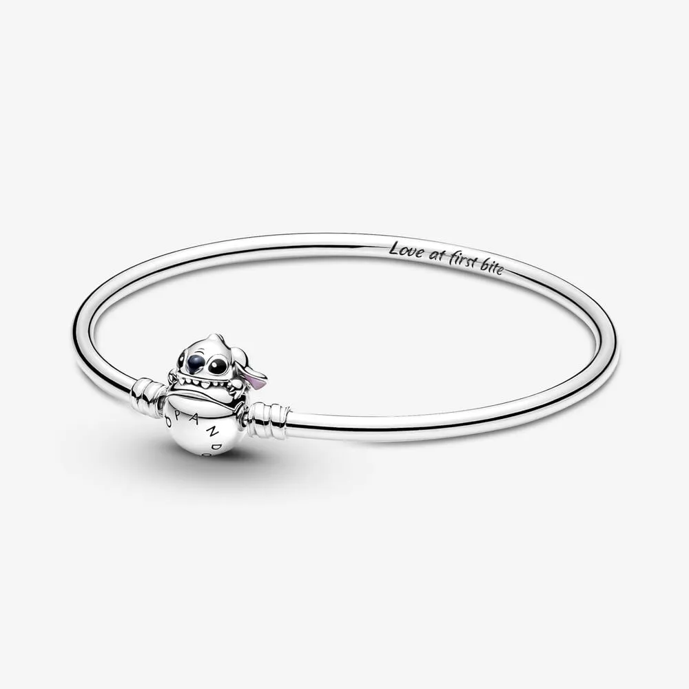 Pandora Moments Disney Stitch Biting Clasp Bangle - 591683C01