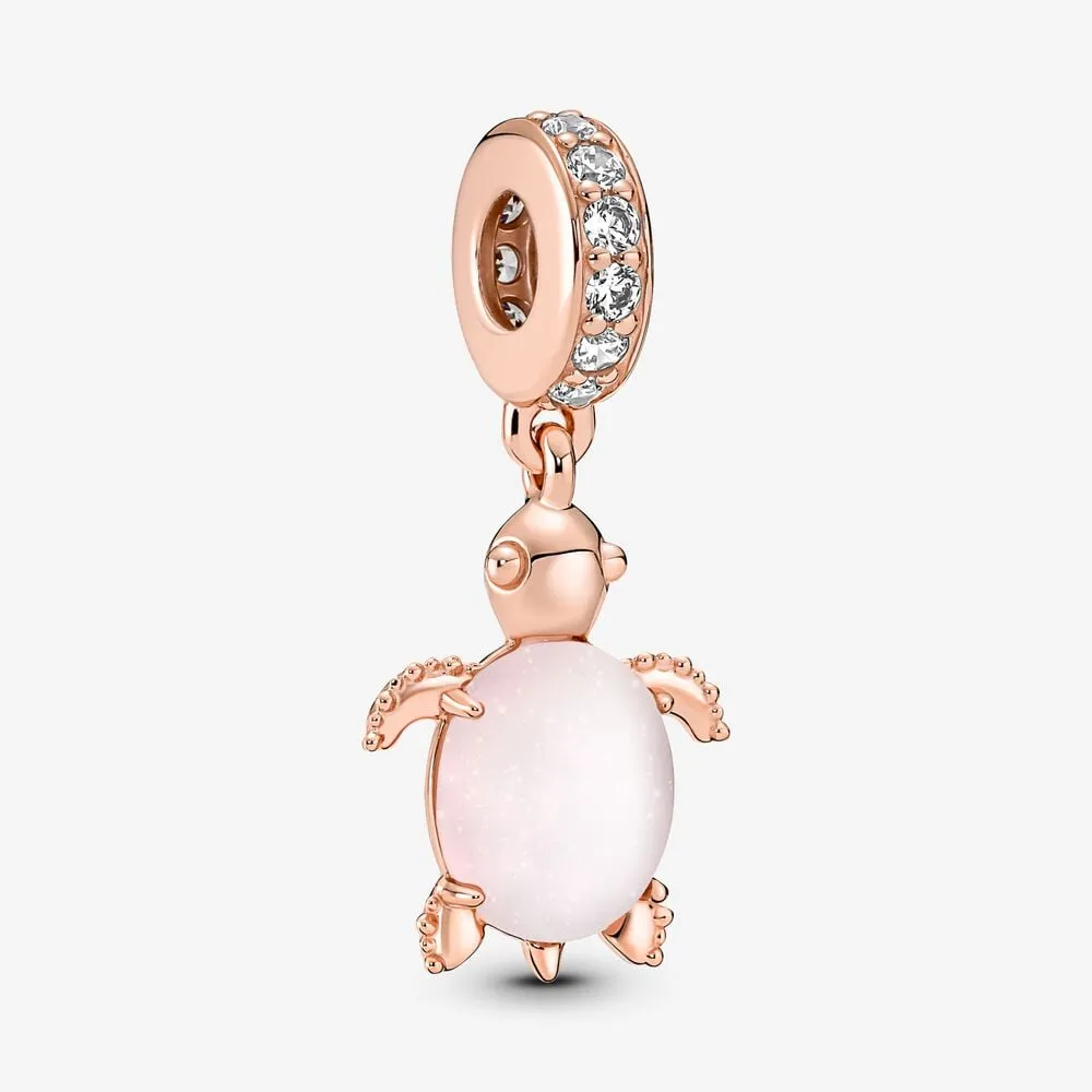 pandora murano glass pink sea turtle dangle charm 788939c01