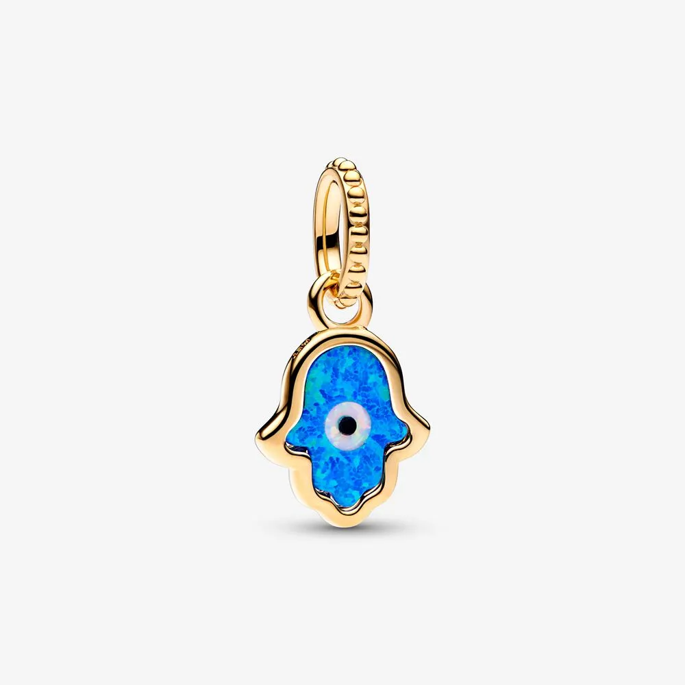 Pandora Opalescent Blue Hamsa Hand Dangle Charm - 762699C01