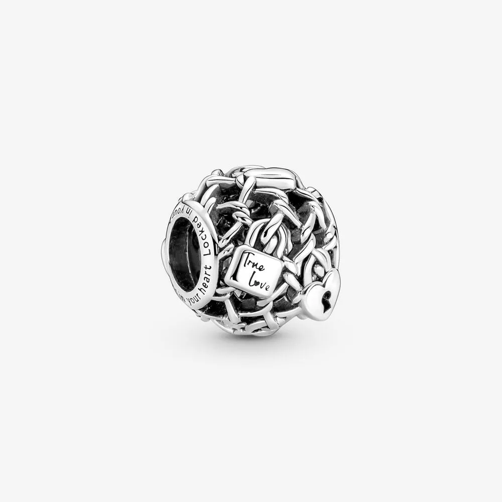 Pandora Openwork Chain Link Padlock Charm - 790071C00