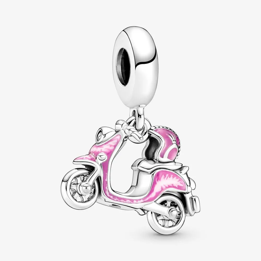 pandora pink scooter dangle charm 791057c01