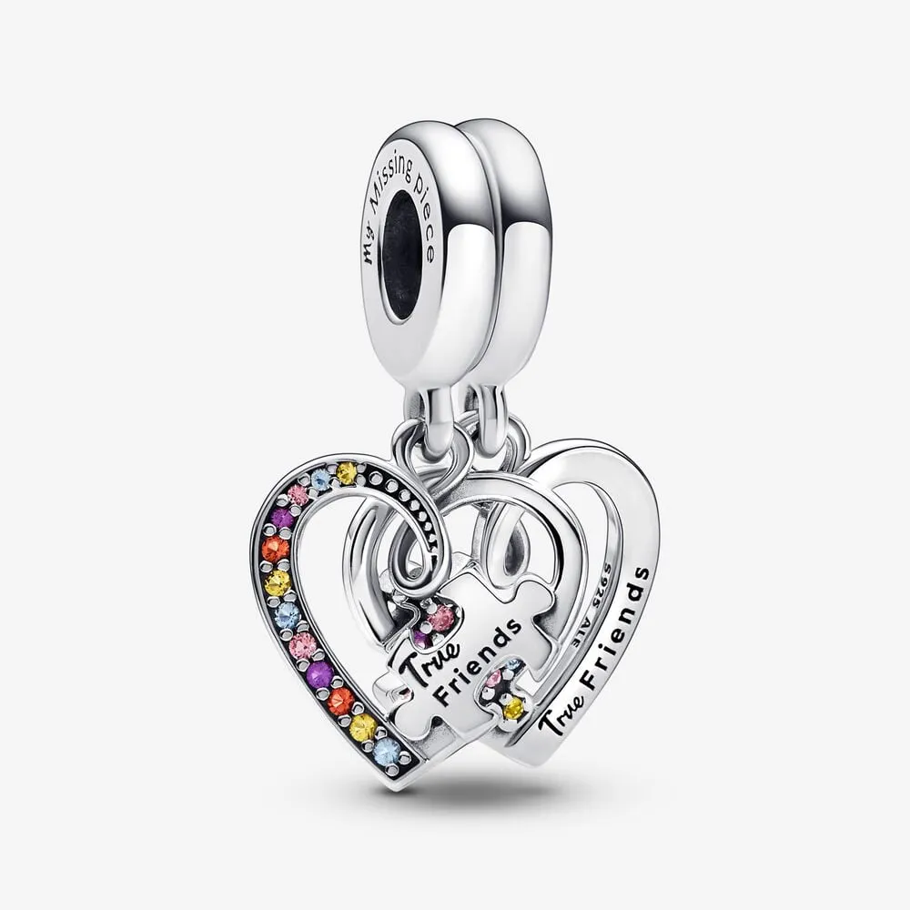 pandora puzzle piece hearts splittable friendship dangle charm 792239c01