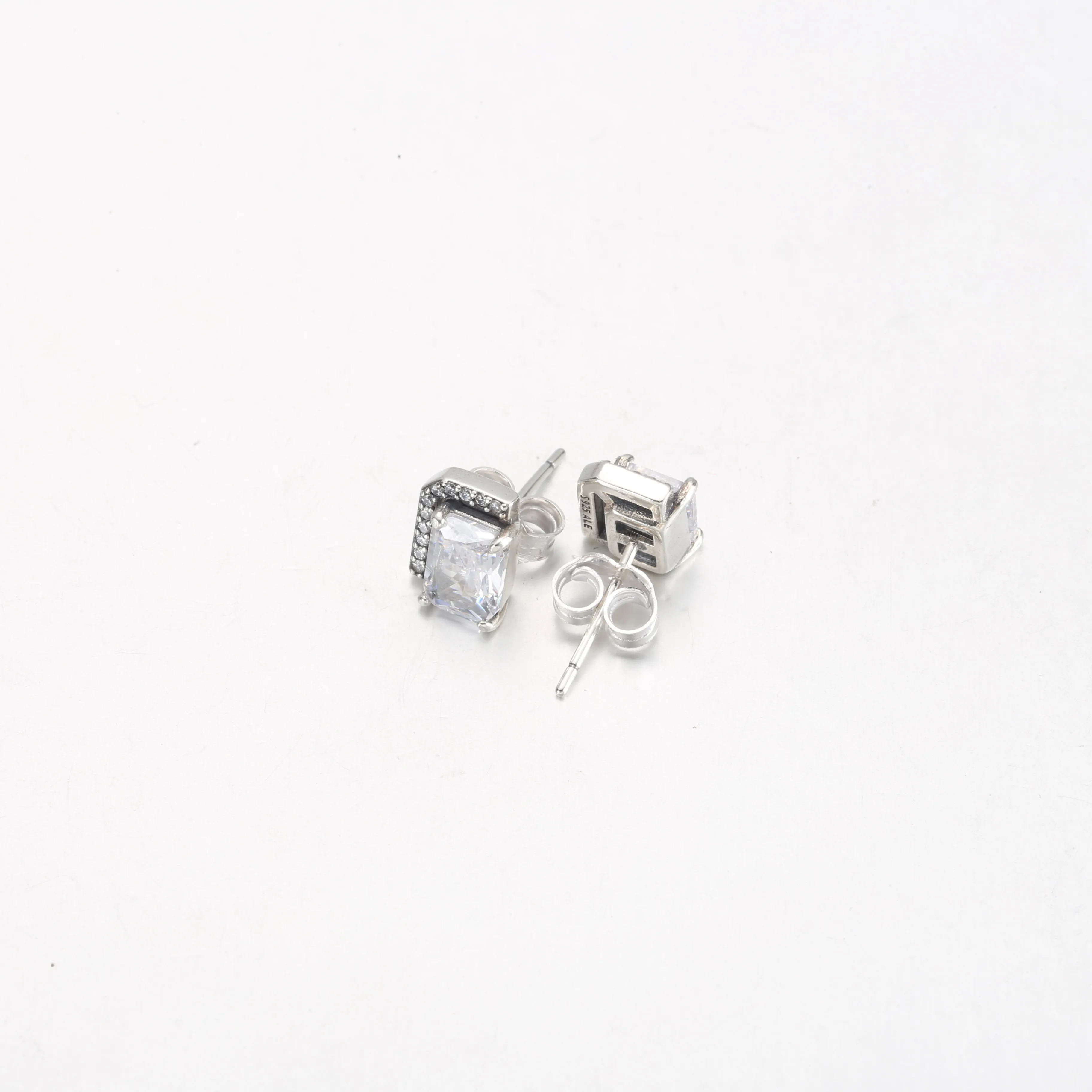 Pandora Rectangular Sparkling Halo Stud Earrings - 292380C01