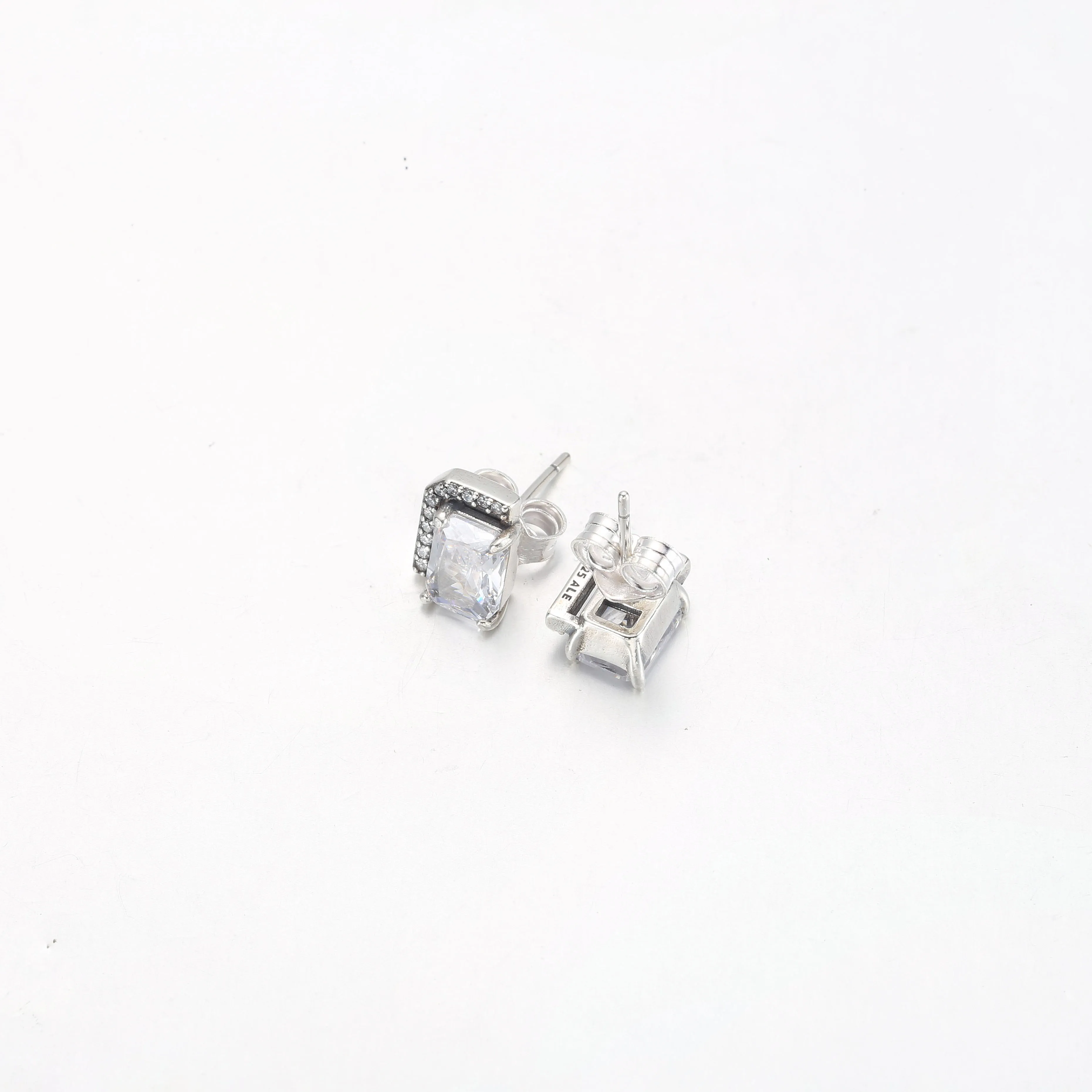 Pandora Rectangular Sparkling Halo Stud Earrings - 292380C01