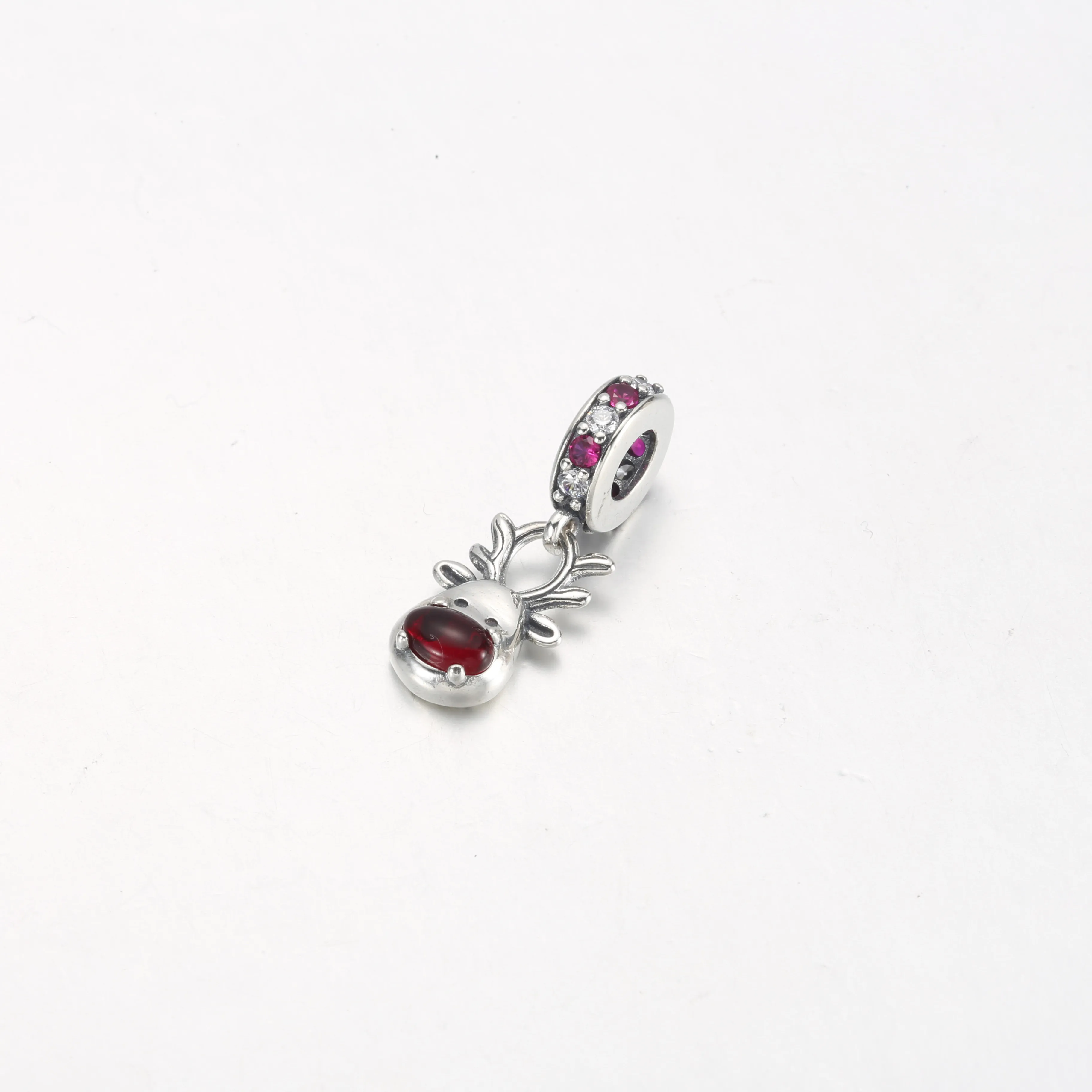 Pandora Red Nose Reindeer Murano Dangle Charm - 792330C01