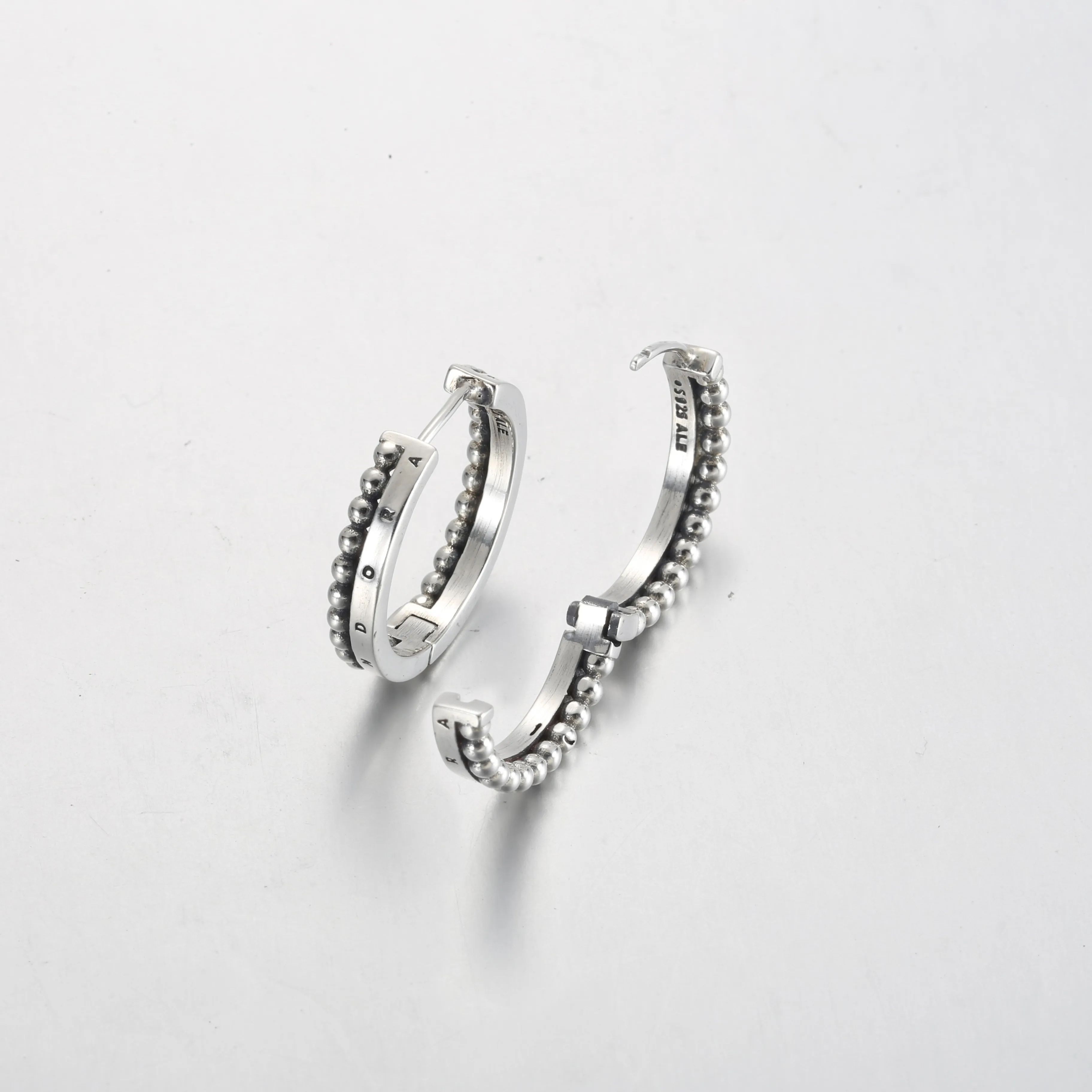 Pandora Signature Logo & Beads Hoop Earrings - 292310C00