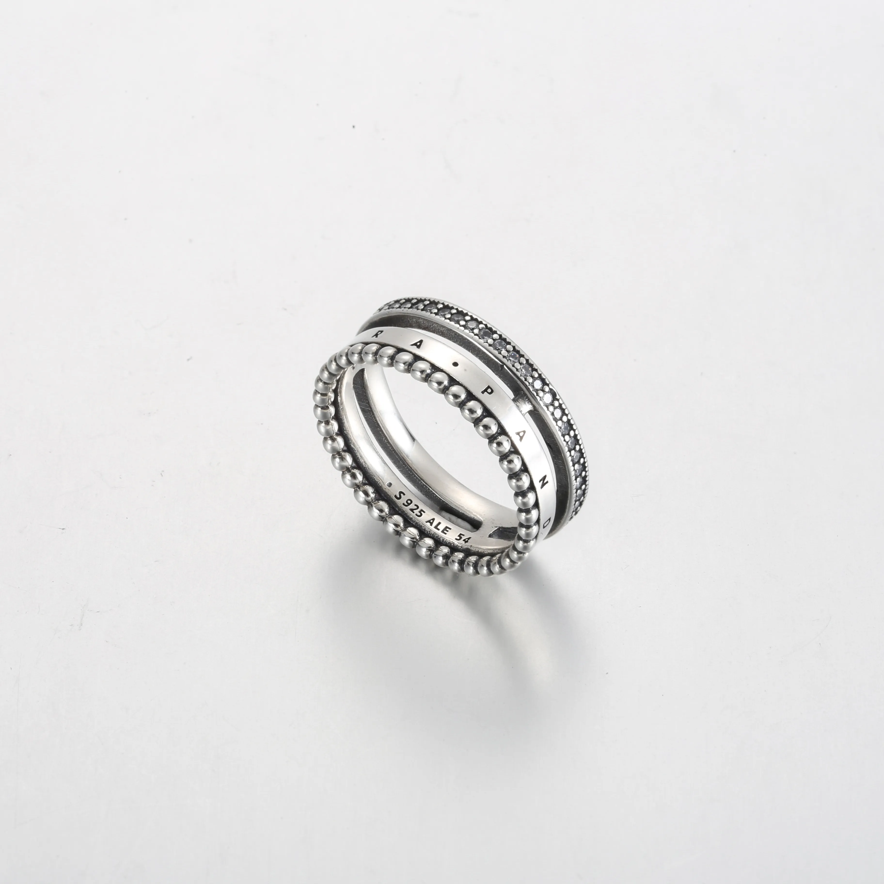 Pandora Signature Logo Pavé & Beads Ring - 192312C01