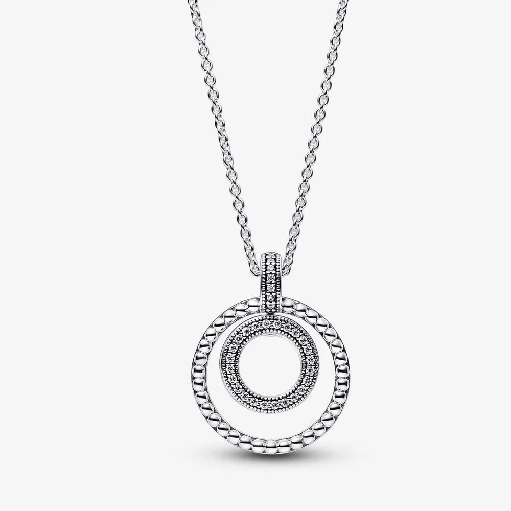 pandora signature pavé beads pendant necklace 392308c01