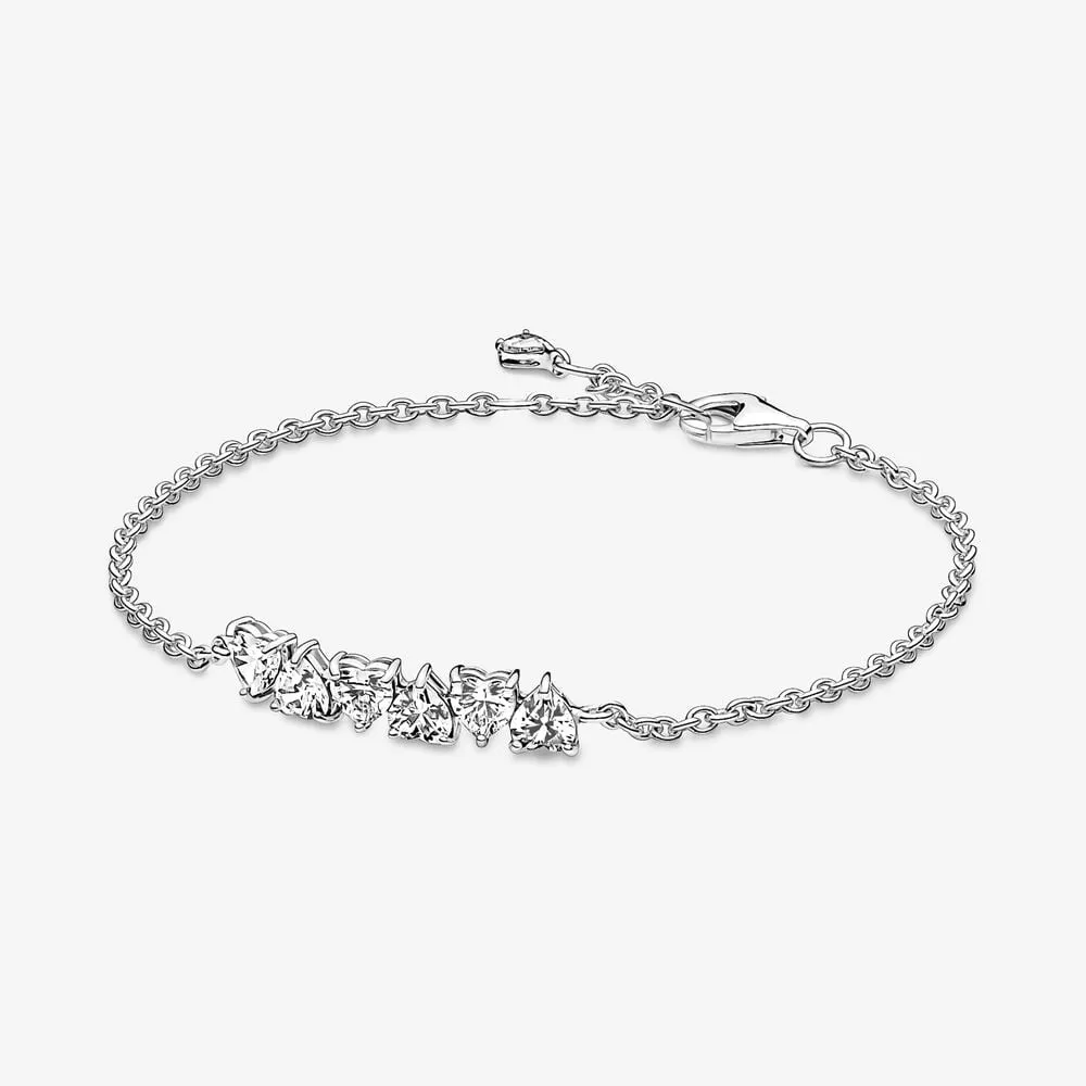 pandora sparkling endless hearts chain bracelet 591162c01