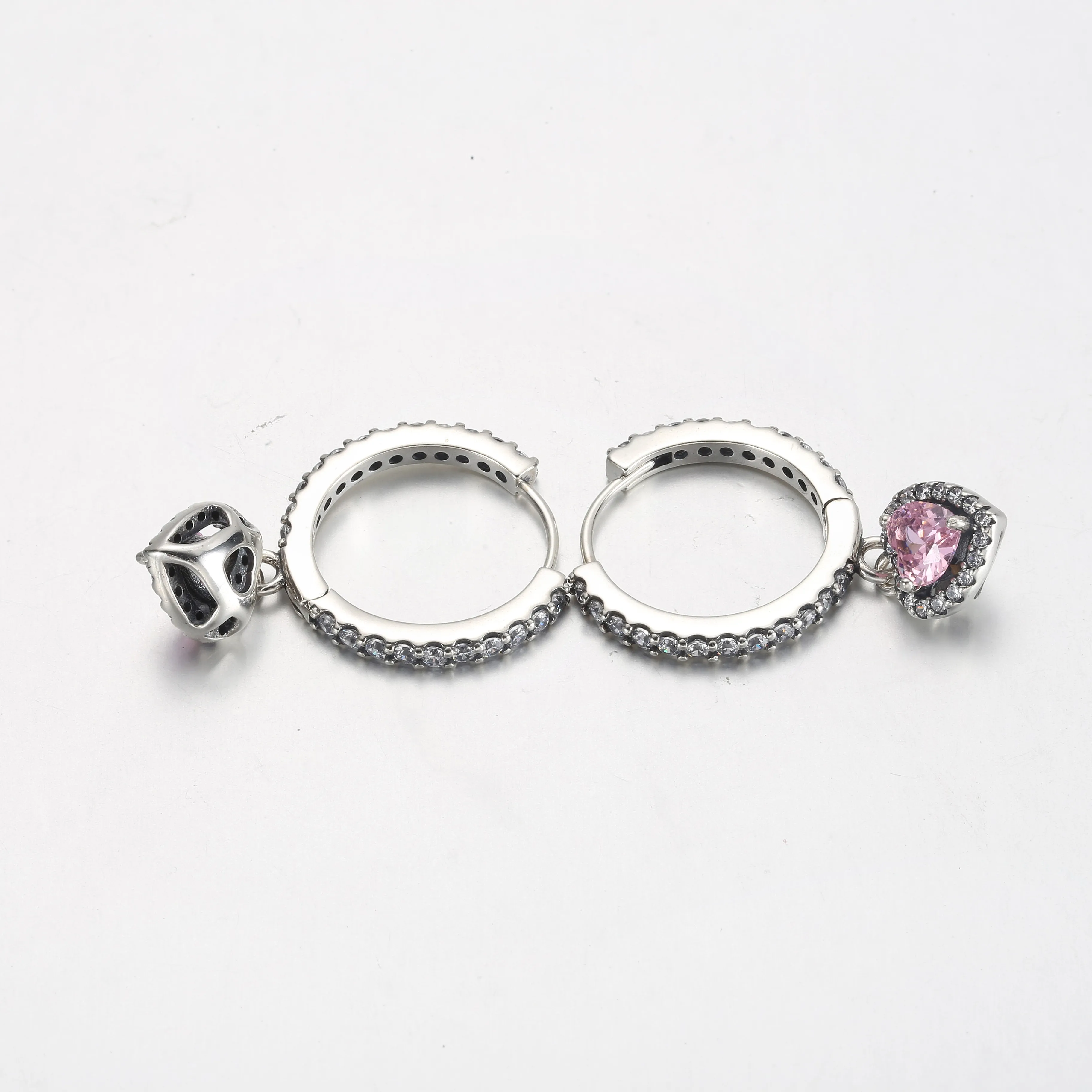 Pandora Sparkling Halo Heart Hoop Earrings - 291445C01