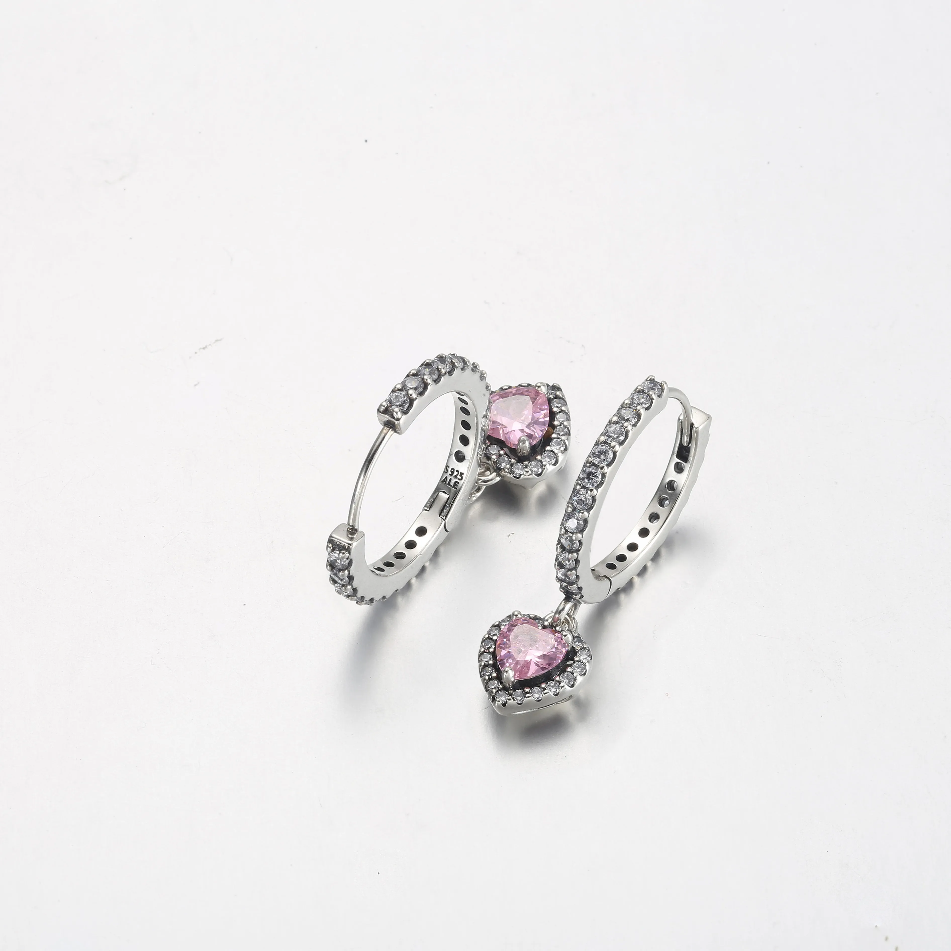 Pandora Sparkling Halo Heart Hoop Earrings - 291445C01