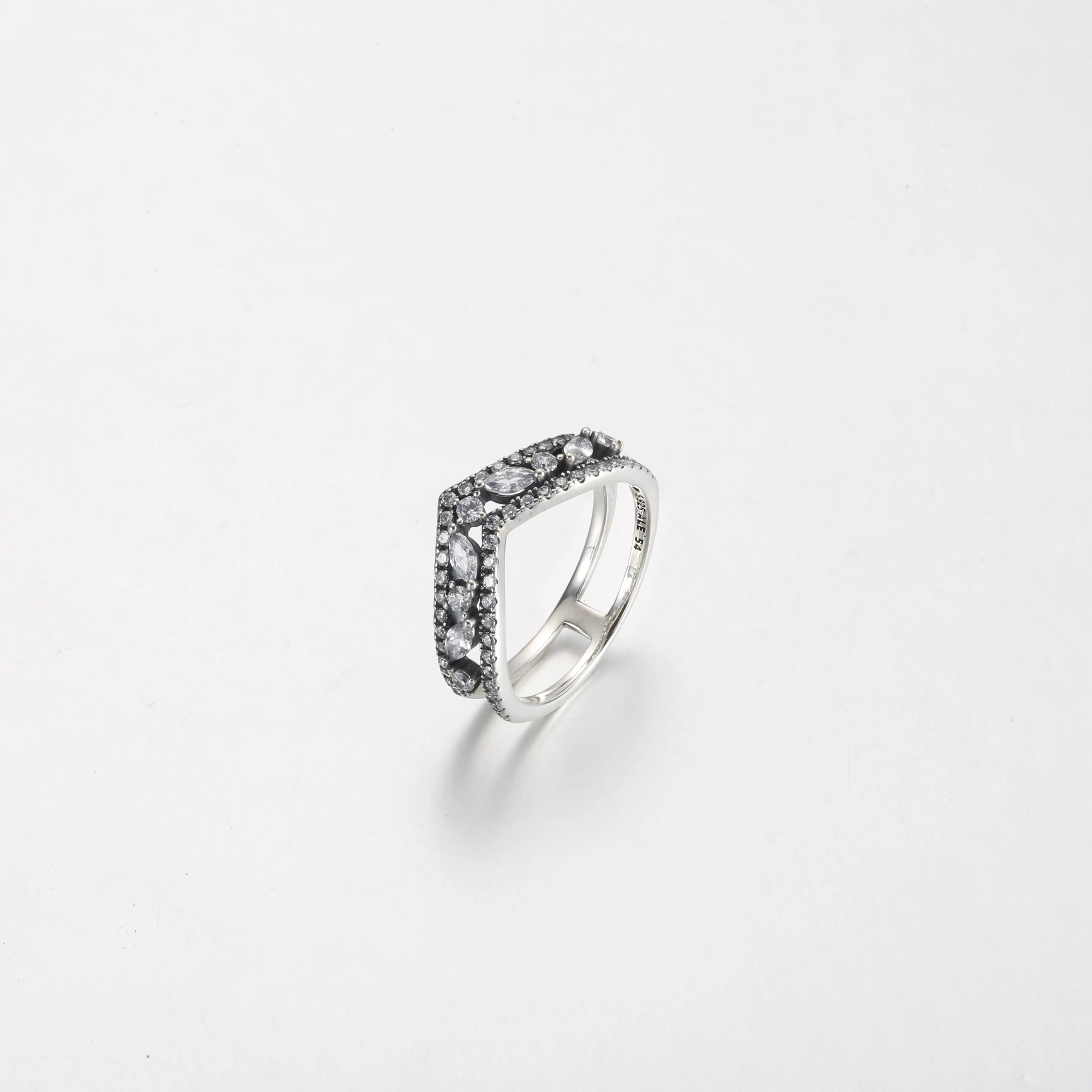 Pandora Sparkling Marquise Double Wishbone Ring - 199095C01