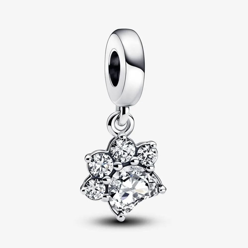 Pandora Sparkling Pet Paw Print Dangle Charm - 792247C01