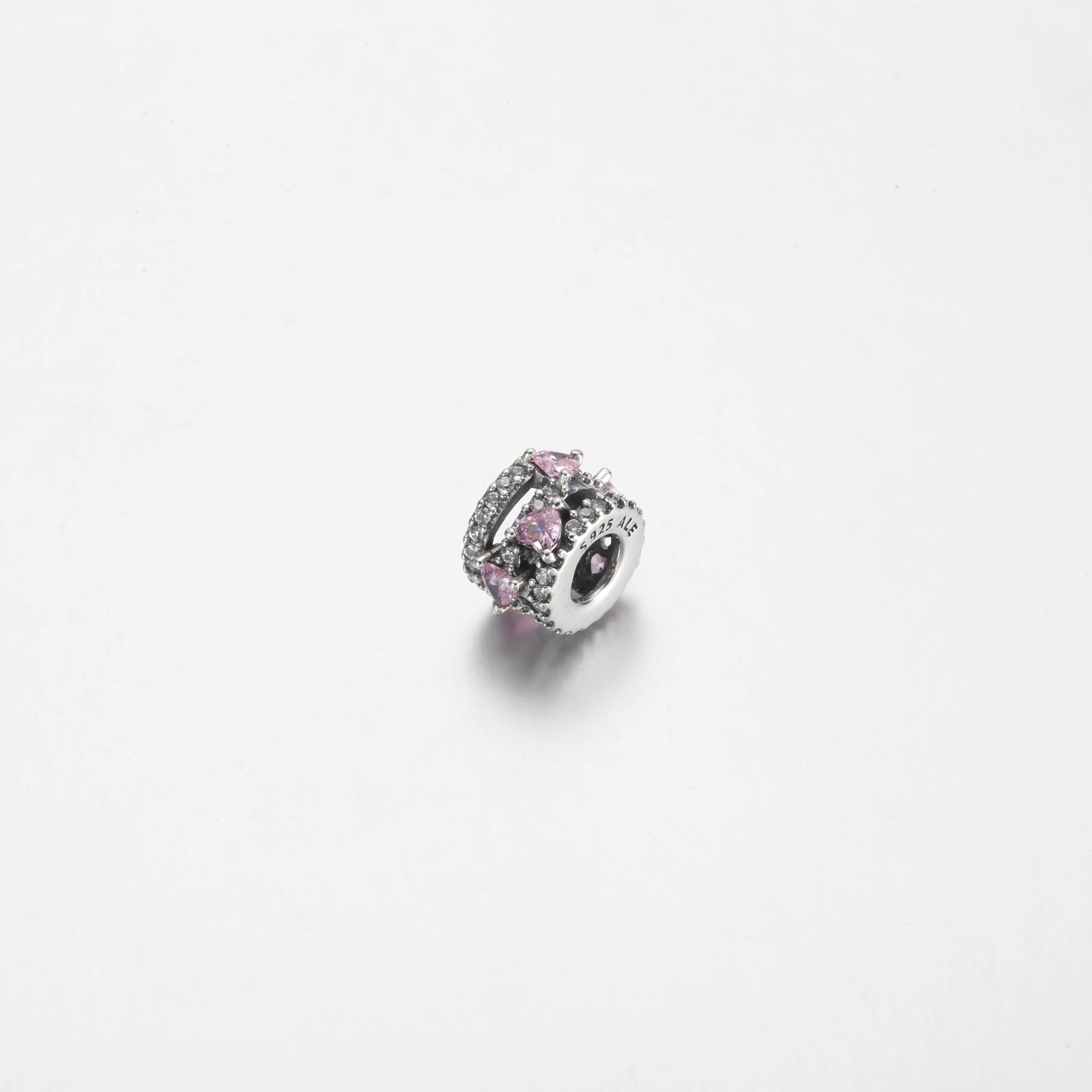 Pandora Sparkling Triple Halo Hearts Charm - 791161C01