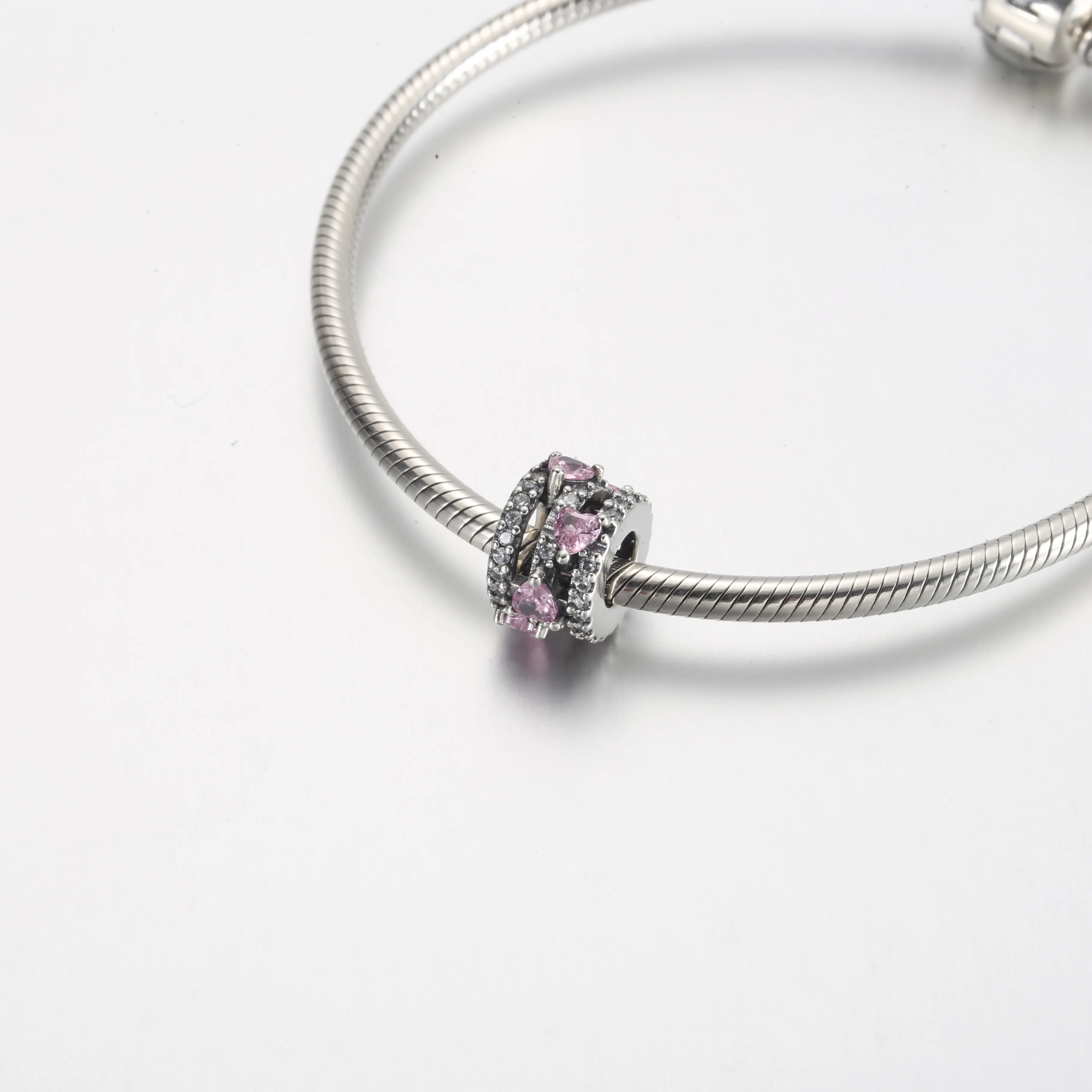 Pandora Sparkling Triple Halo Hearts Charm - 791161C01