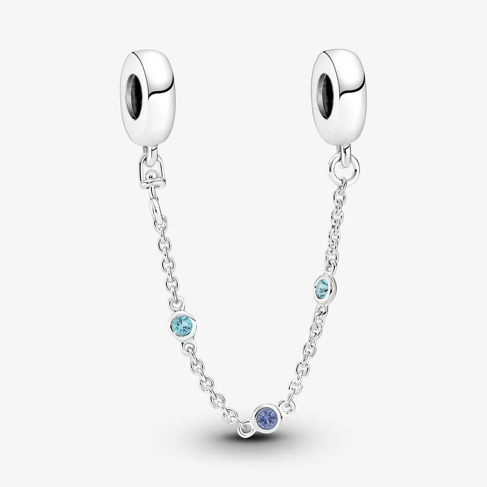 Pandora Triple Blue Stone Safety Chain - 791688C01