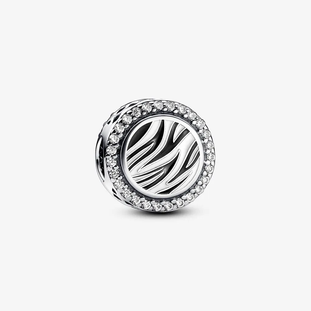 Pandora Zebra print sterling silver charm - 792016CZ_E025