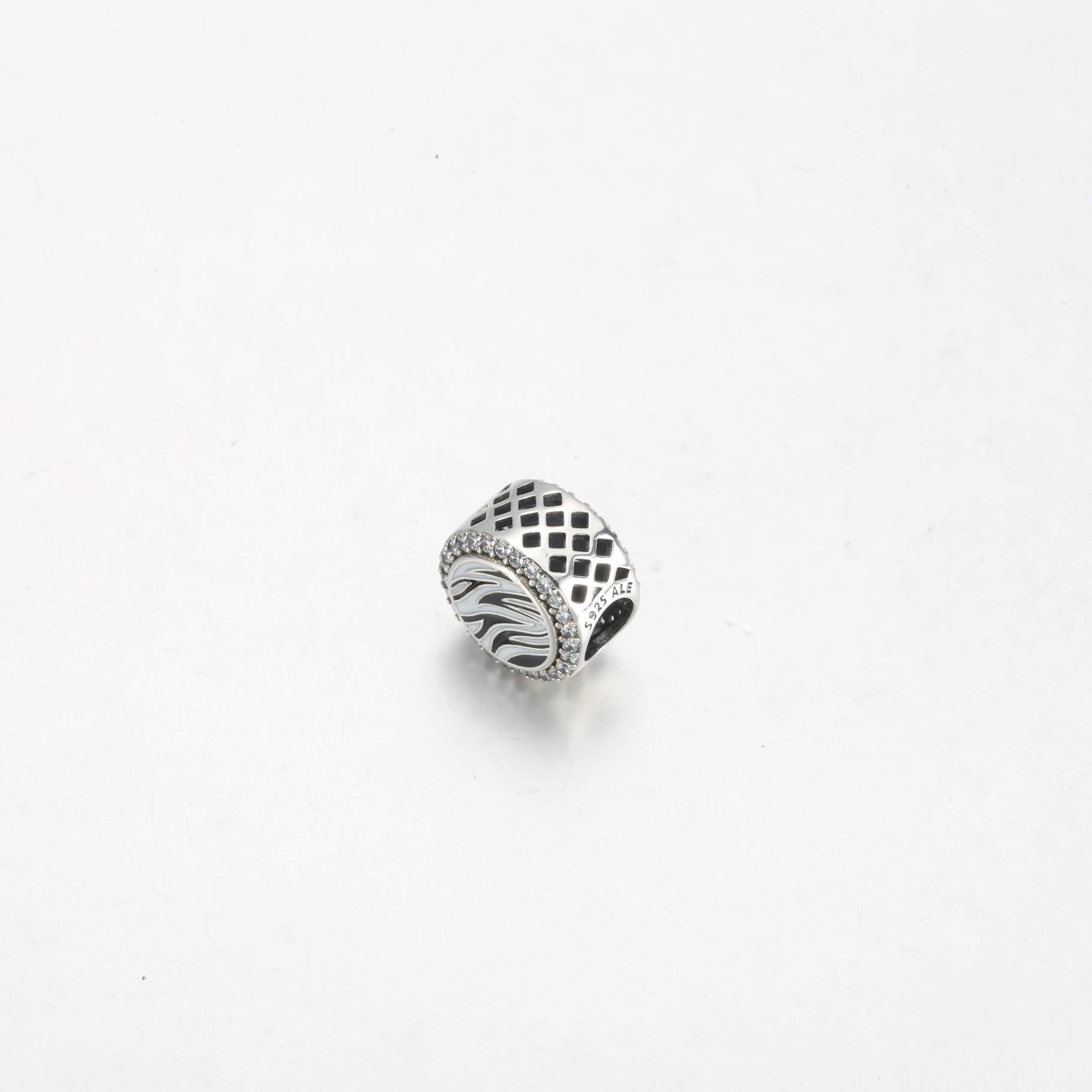 Pandora Zebra print sterling silver charm - 792016CZ_E025