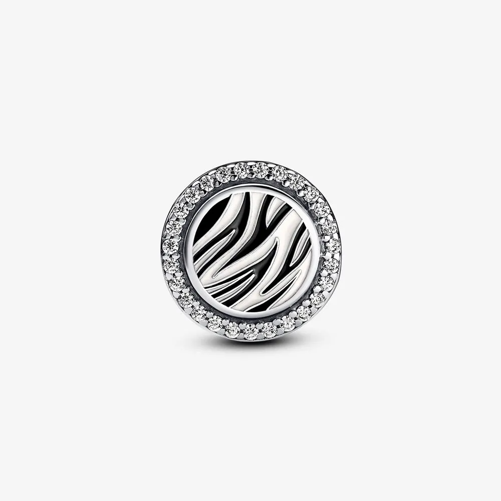 Pandora Zebra print sterling silver charm - 792016CZ_E025