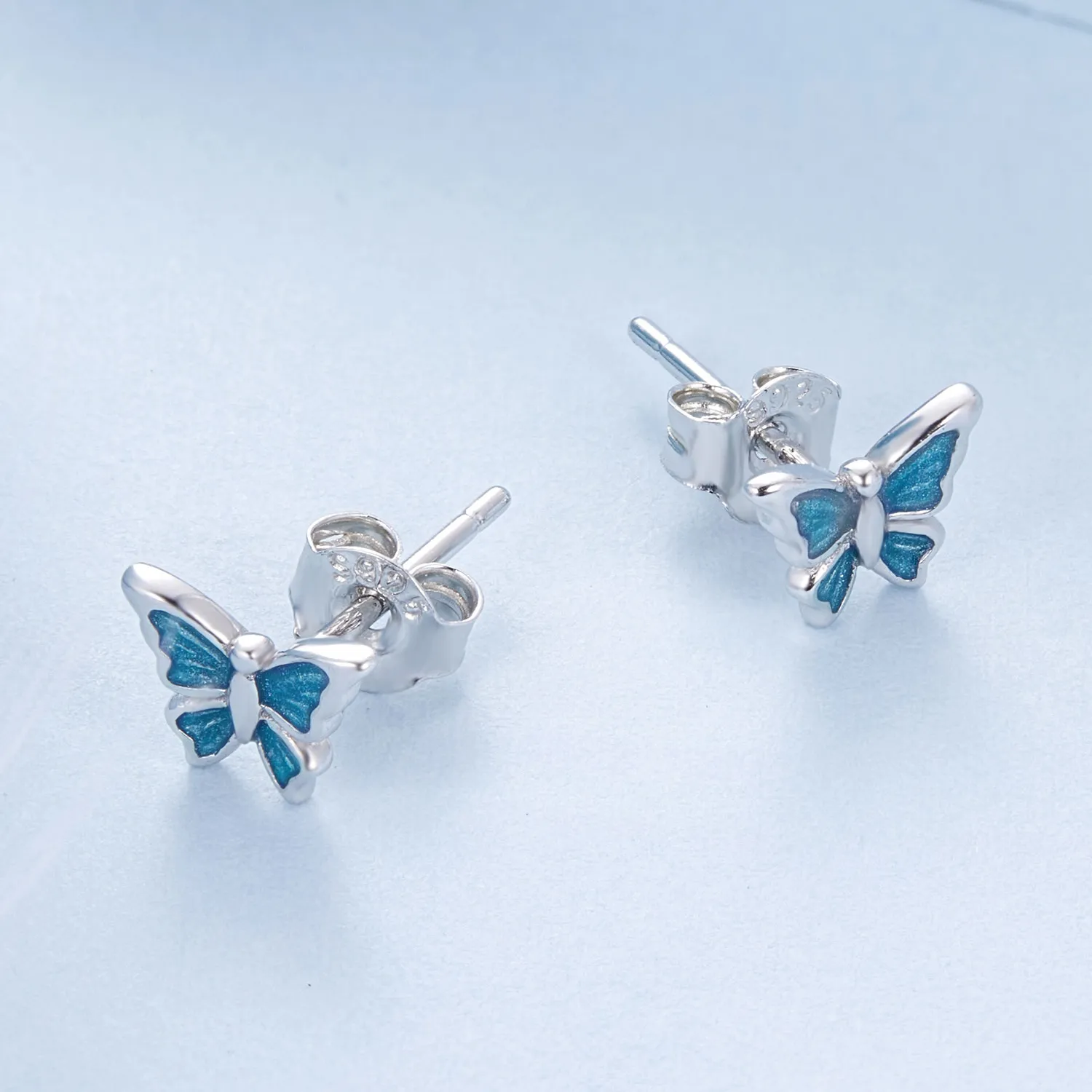 PANDORA Style Blue Butterfly Earrings - BSE957