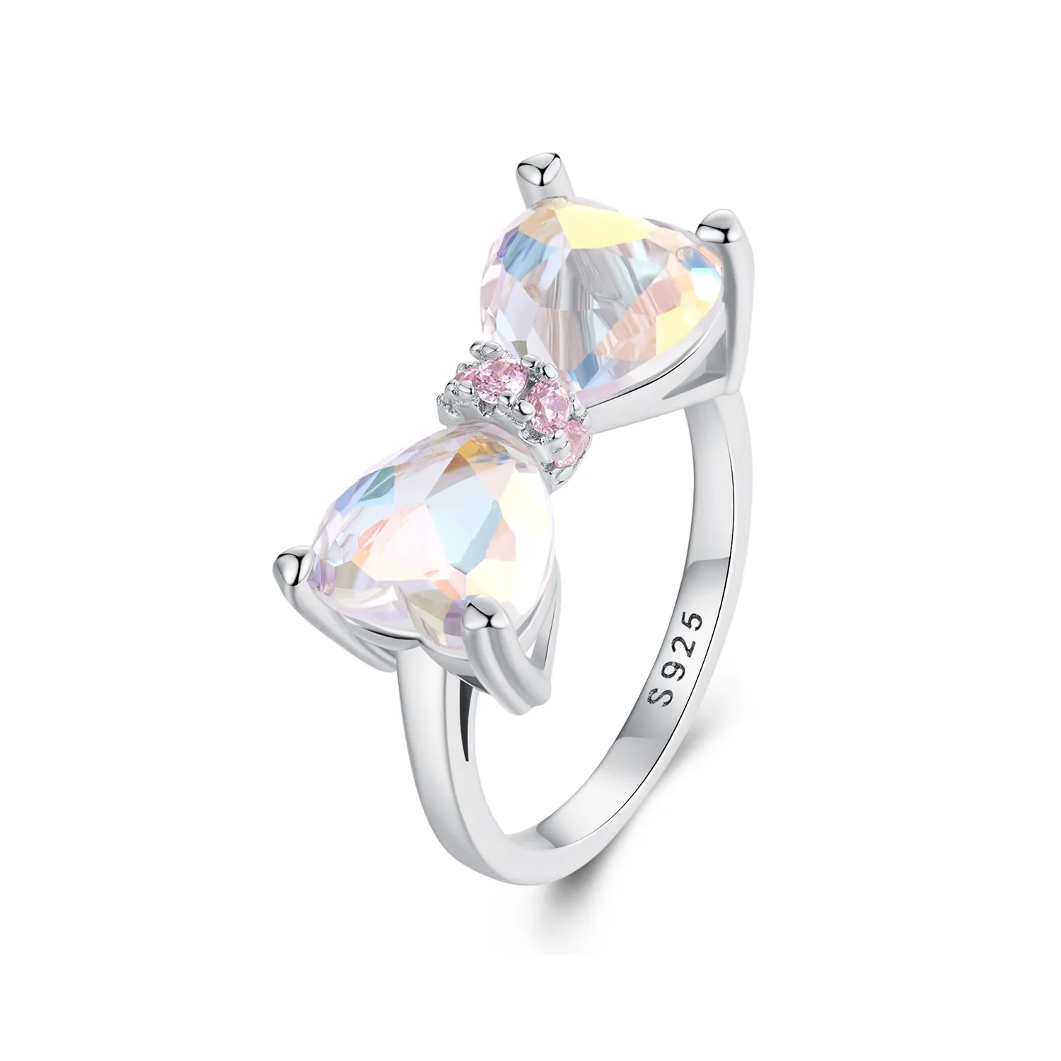 PANDORA Style Bow Large Center Stone Ring - SCR1000