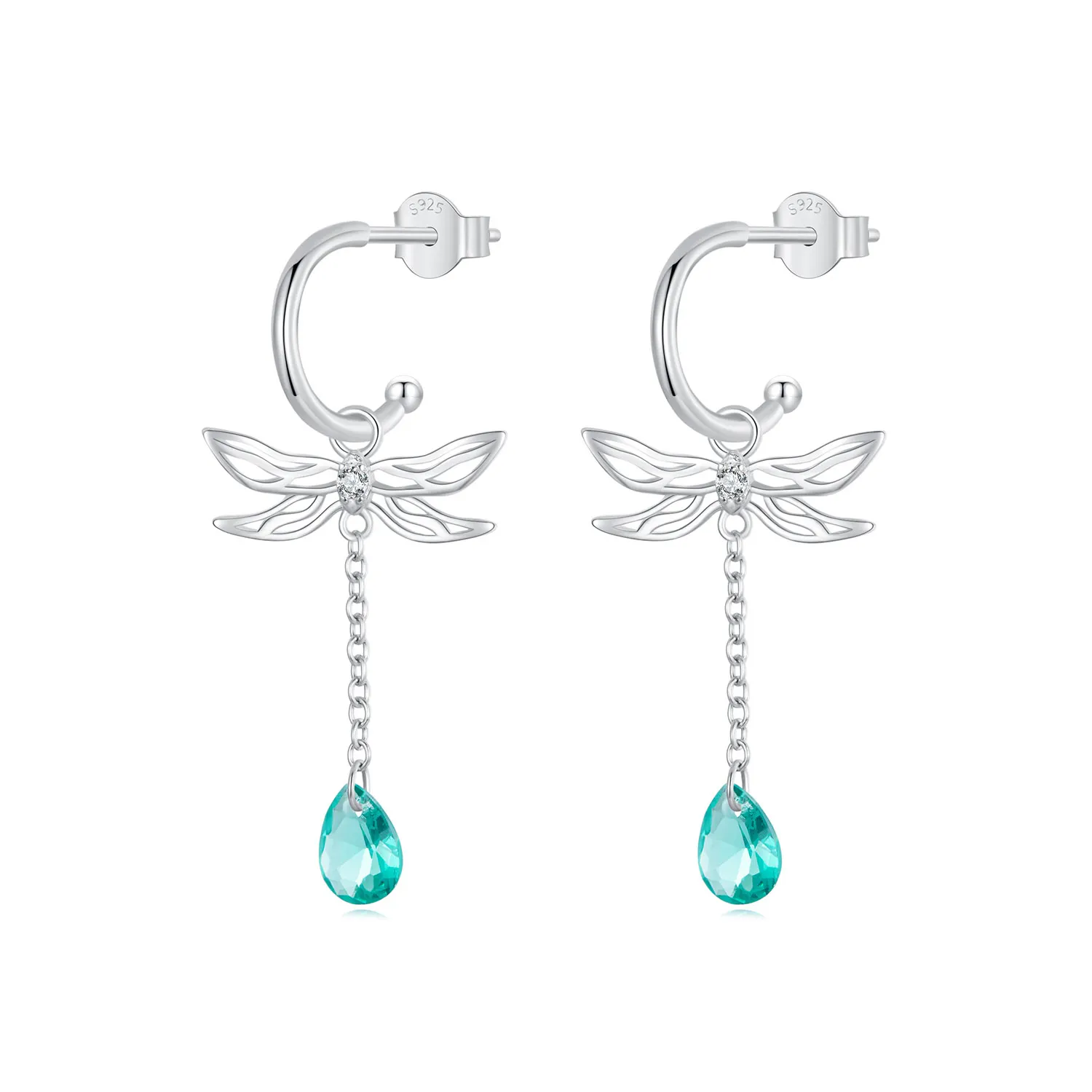 PANDORA Style Dragonfly Tassel Stud Earrings - SCE1699