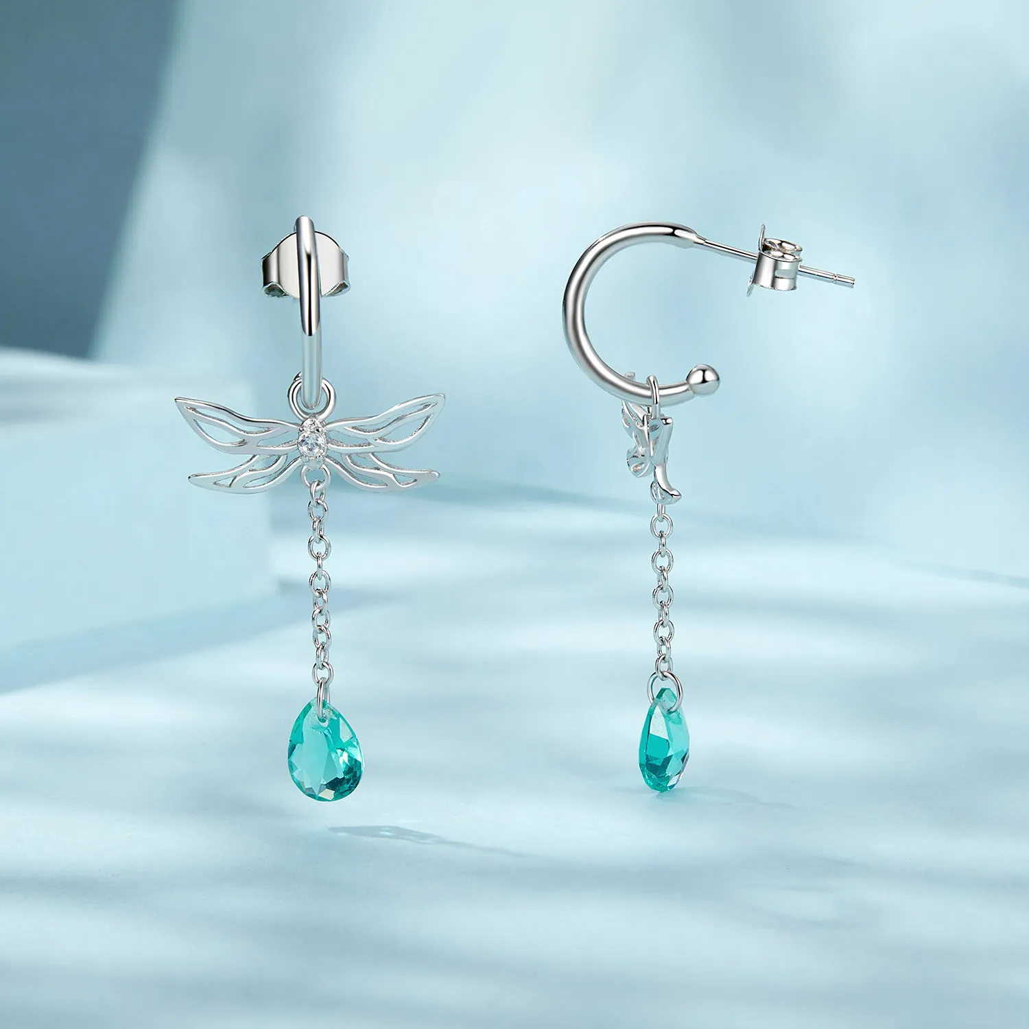 PANDORA Style Dragonfly Tassel Stud Earrings - SCE1699