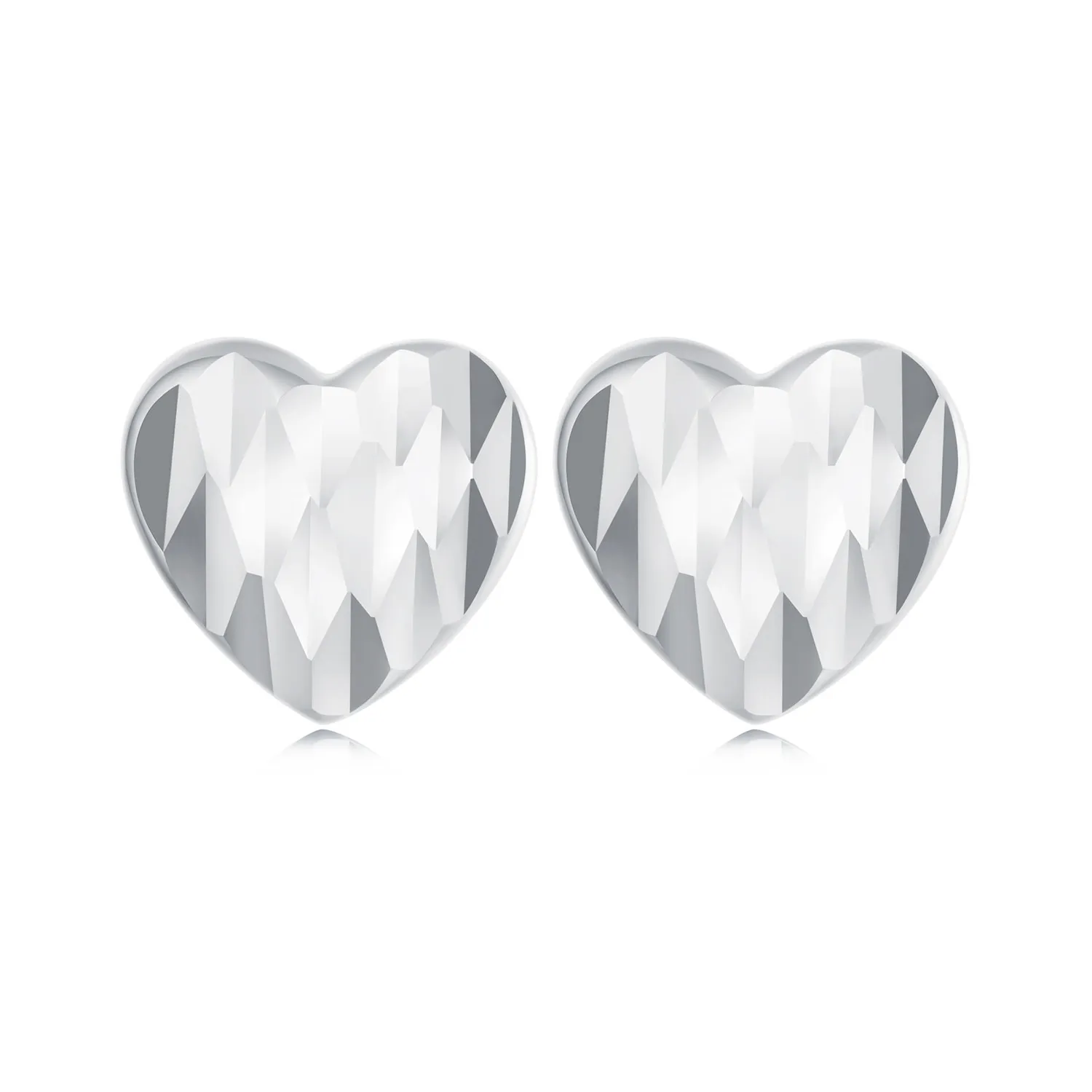 pandora style heart shaped flower earrings sce1703