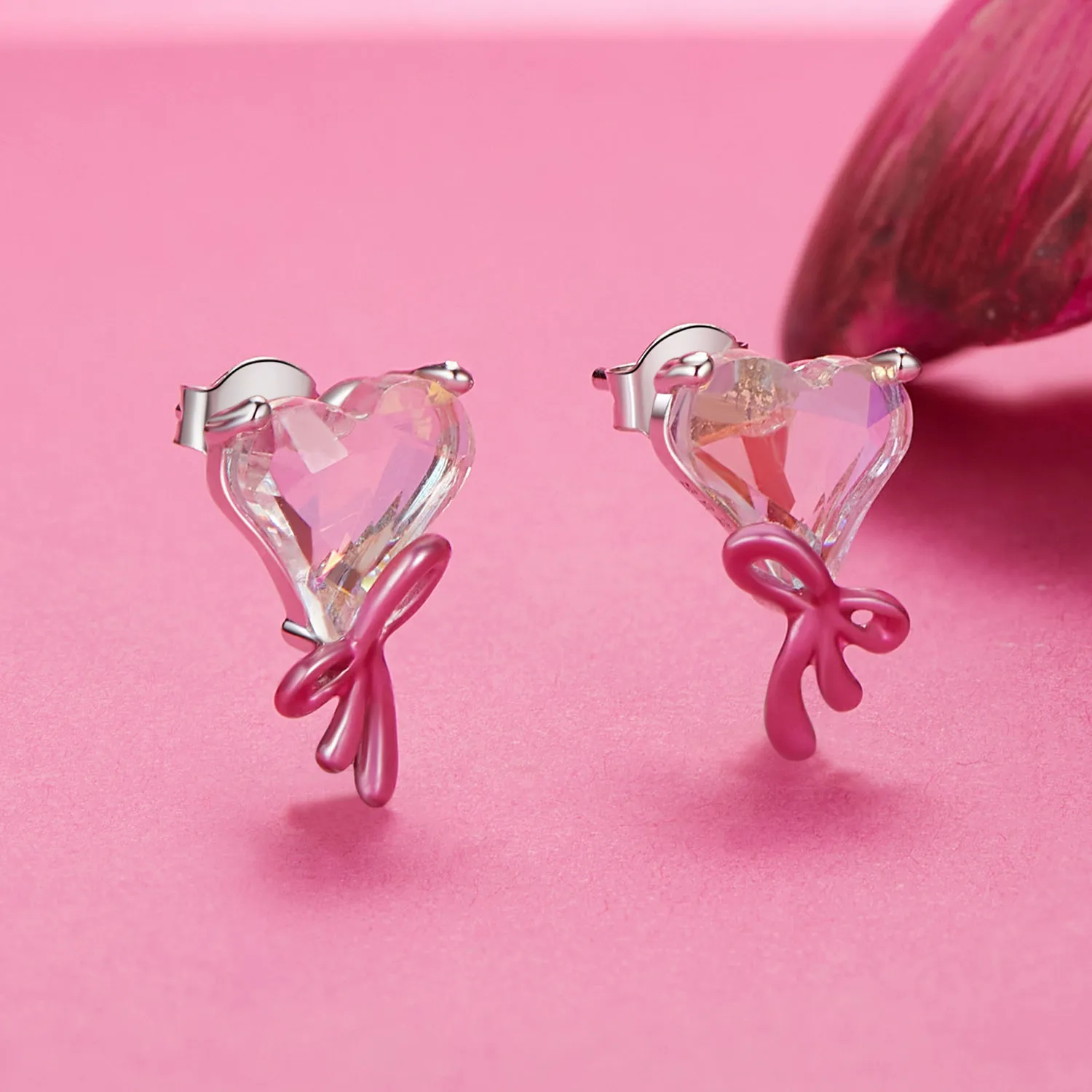 PANDORA Style Love Bow Earrings - SCE1696