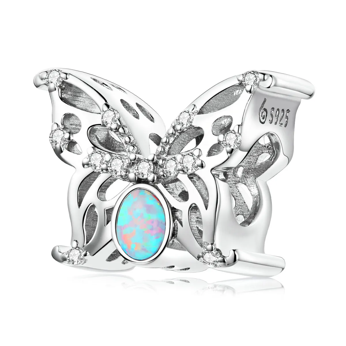 pandora style opal butterfly charm bsc558