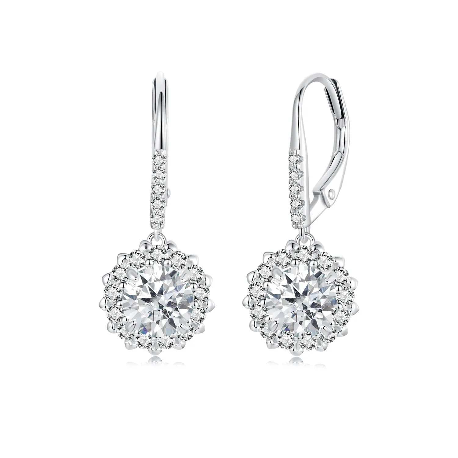 PANDORA Style Sparkling 1Ct Moissanite Earrings (Two Certificates) - MSE046