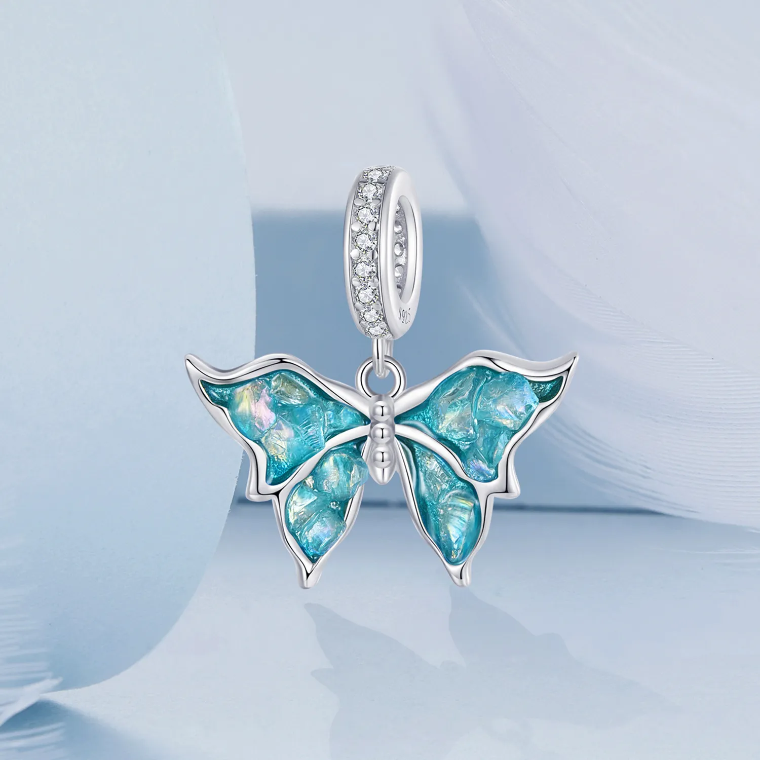 PANDORA Style Blue Morpho Pendant - BSC982